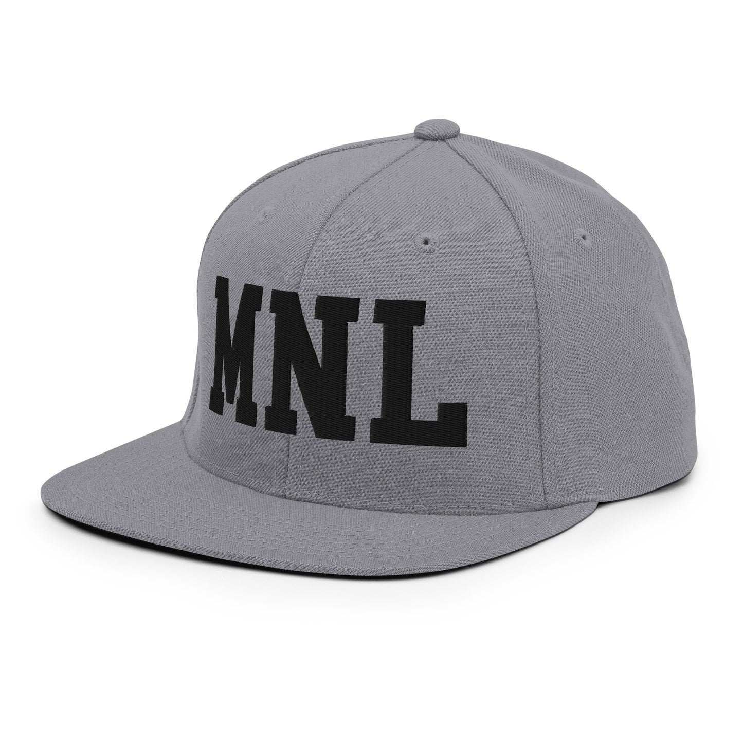College-Style Classic Snapback Hat • Black • MNL Manila • YHM Designs - Image 21
