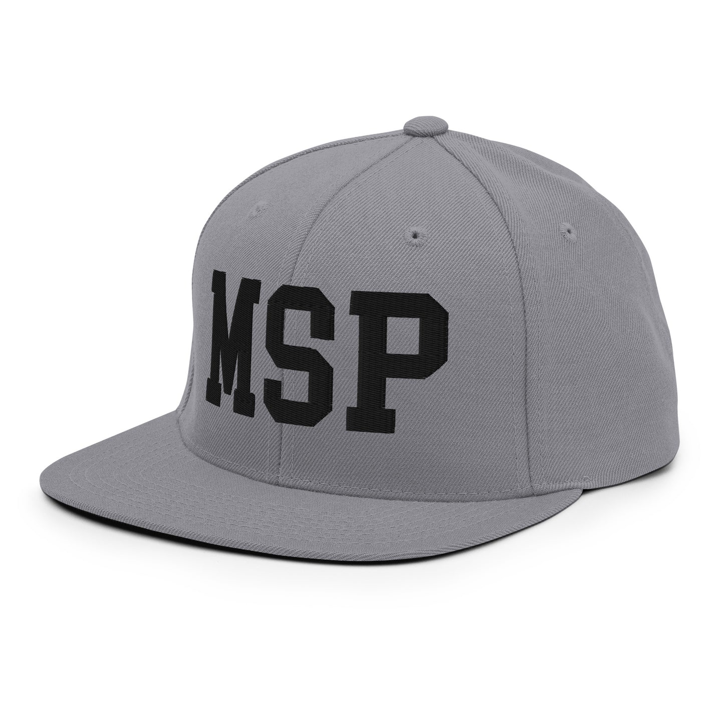 College-Style Classic Snapback Hat • Black • MSP Minneapolis Souvenir • YHM Designs - Image 21