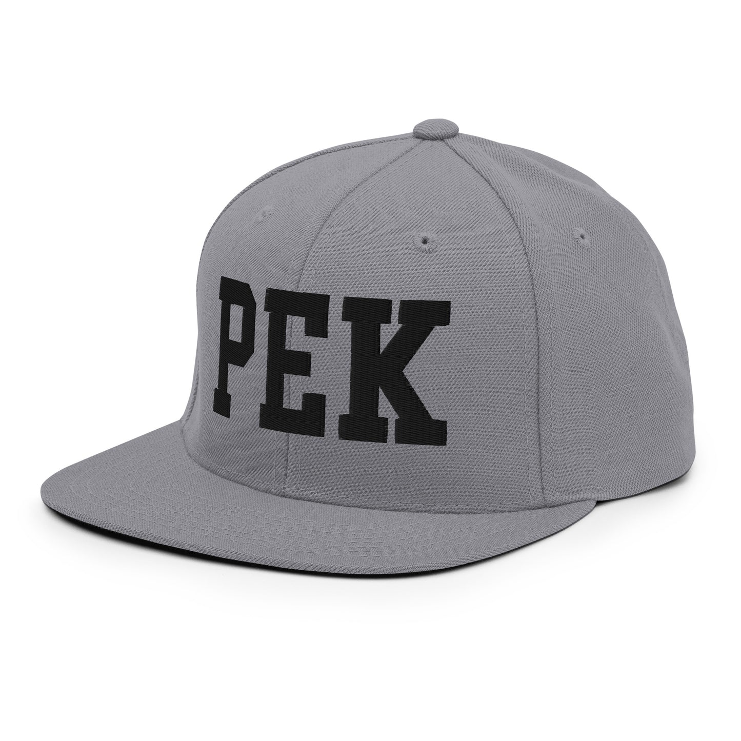 College-Style Classic Snapback Hat • Black • PEK Beijing • YHM Designs - Image 21