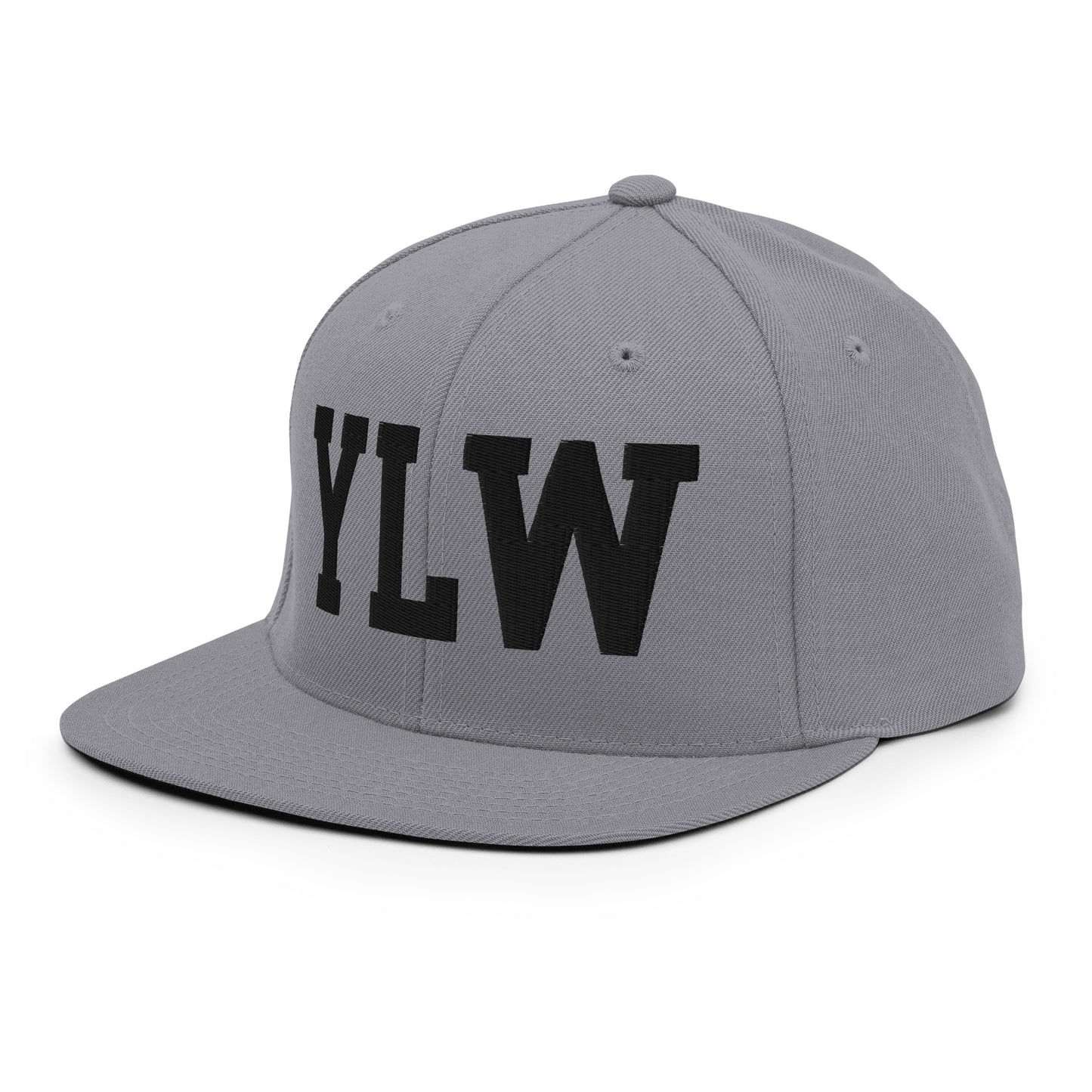 College-Style Classic Snapback Hat • Black • YLW Kelowna Souvenir • YHM Designs - Image 21