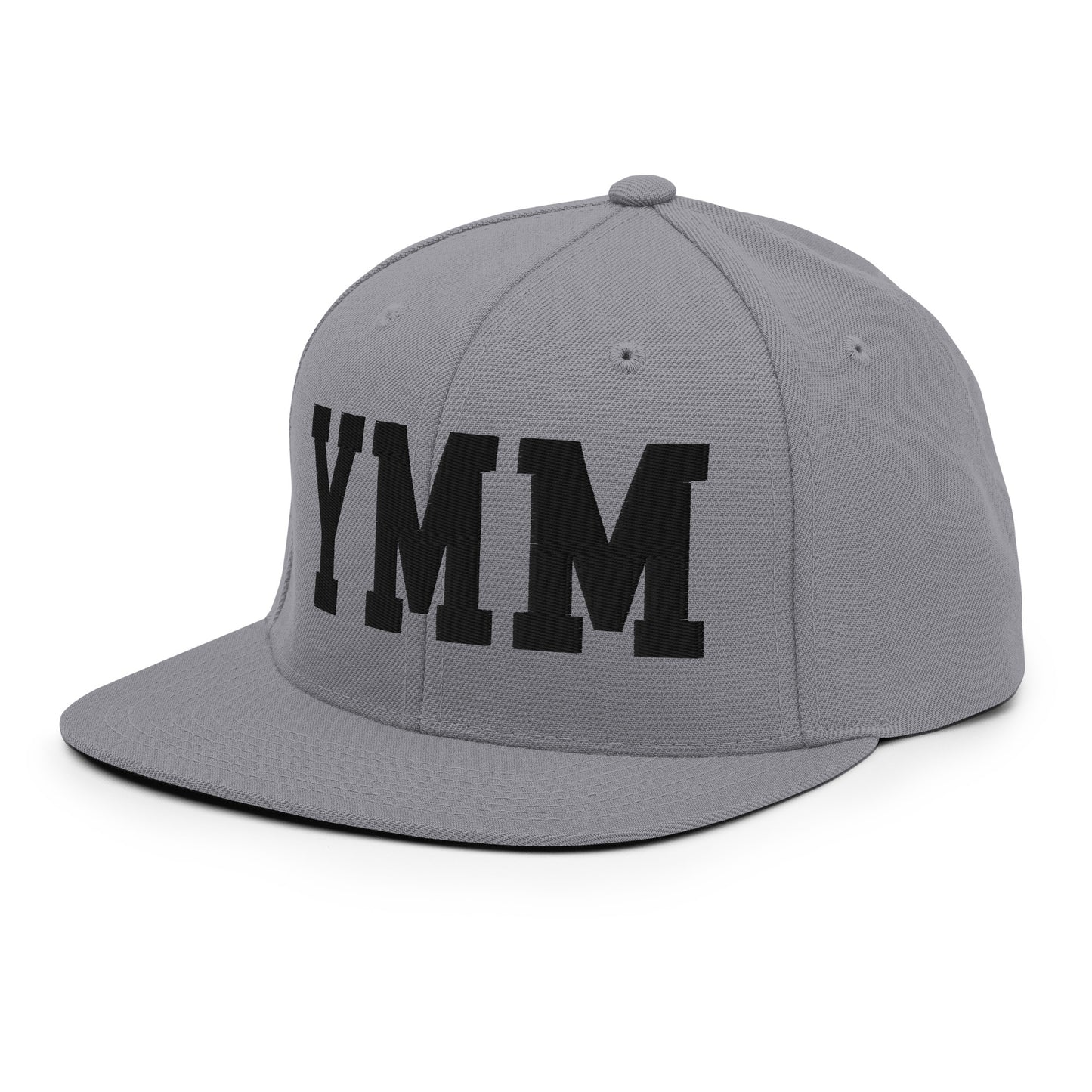College-Style Classic Snapback Hat • Black • YMM Fort McMurray • YHM Designs - Image 21