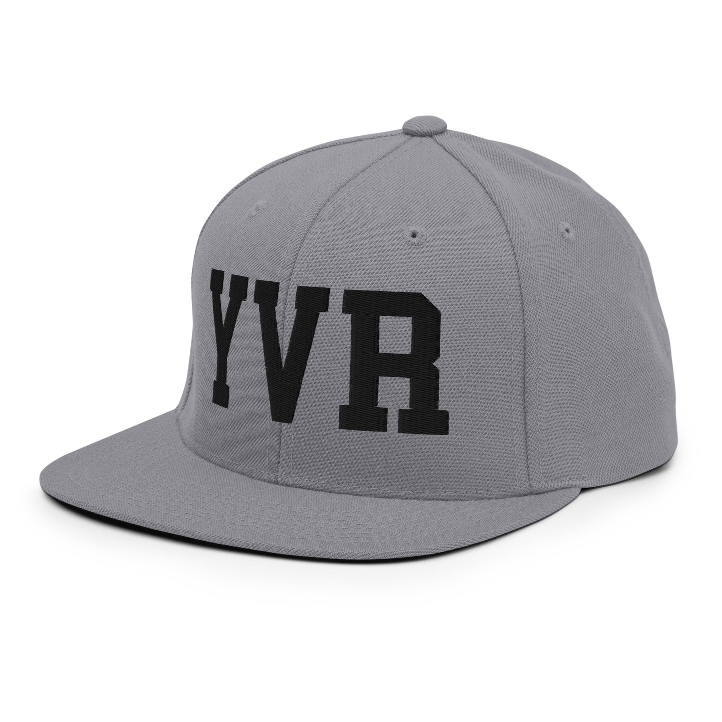 College-Style Classic Snapback Hat • Black • YVR Vancouver • YHM Designs - Image 21