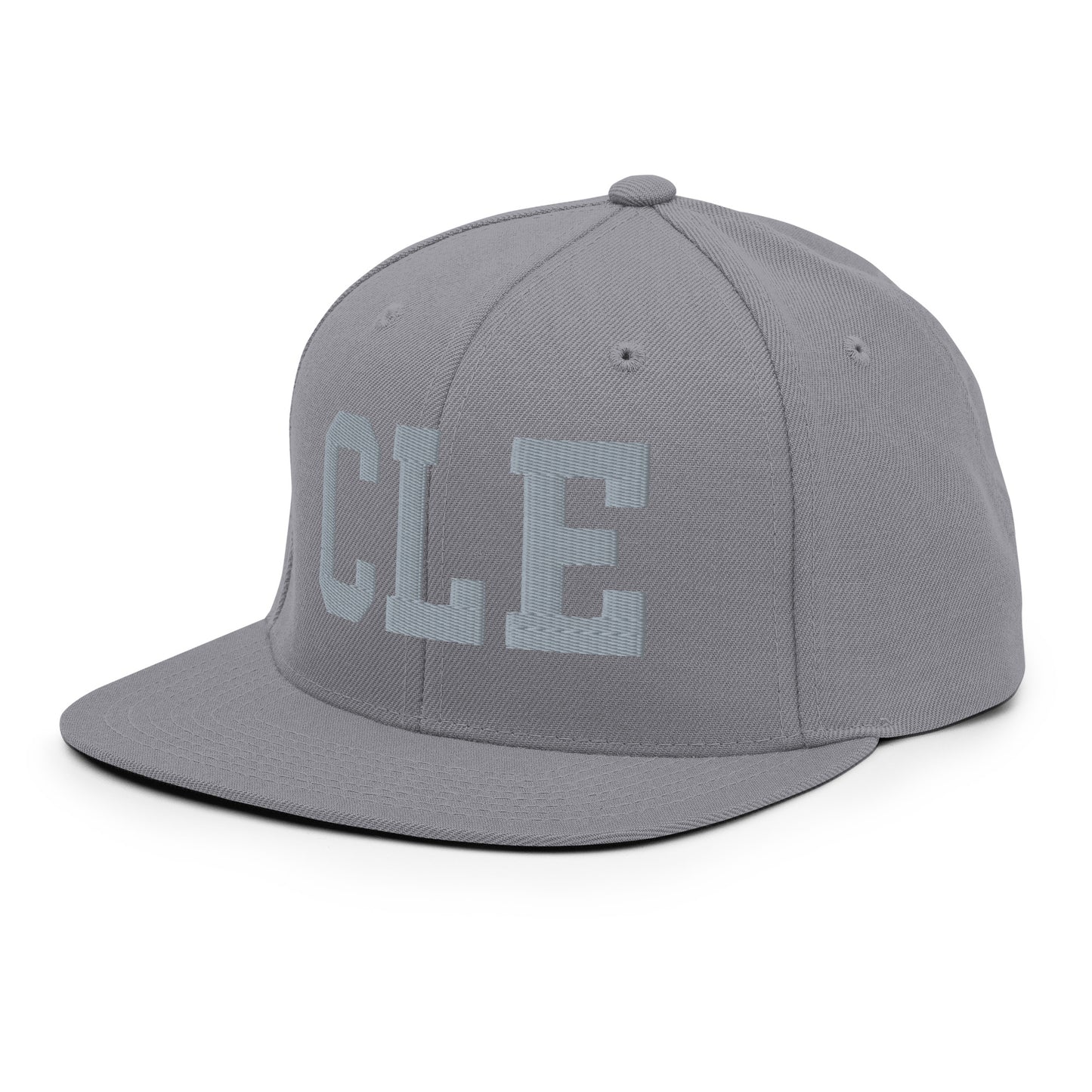 College-Style Classic Snapback Hat • Grey • CLE Cleveland • YHM Designs - Image 16