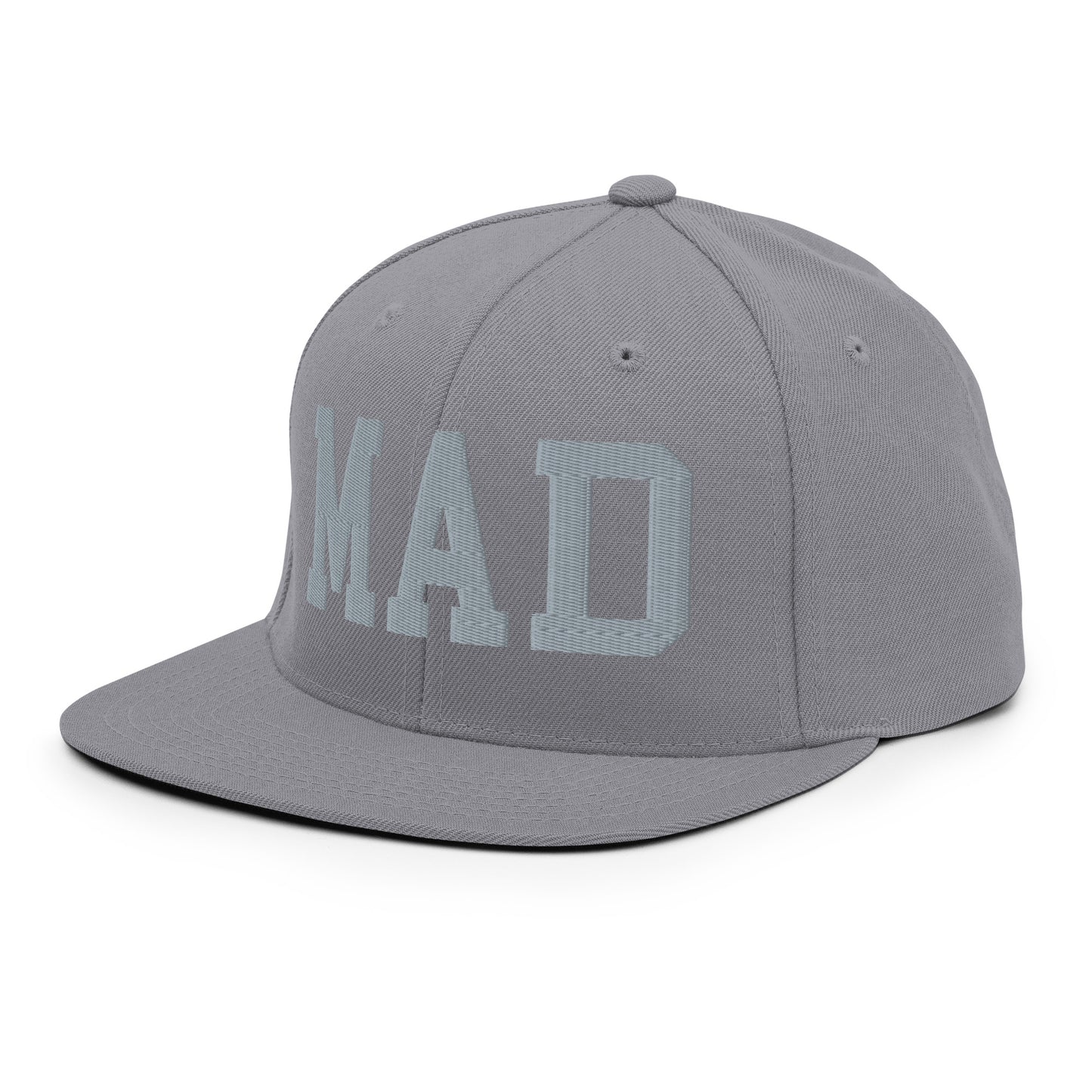 College-Style Classic Snapback Hat • Grey • MAD Madrid • YHM Designs - Image 16