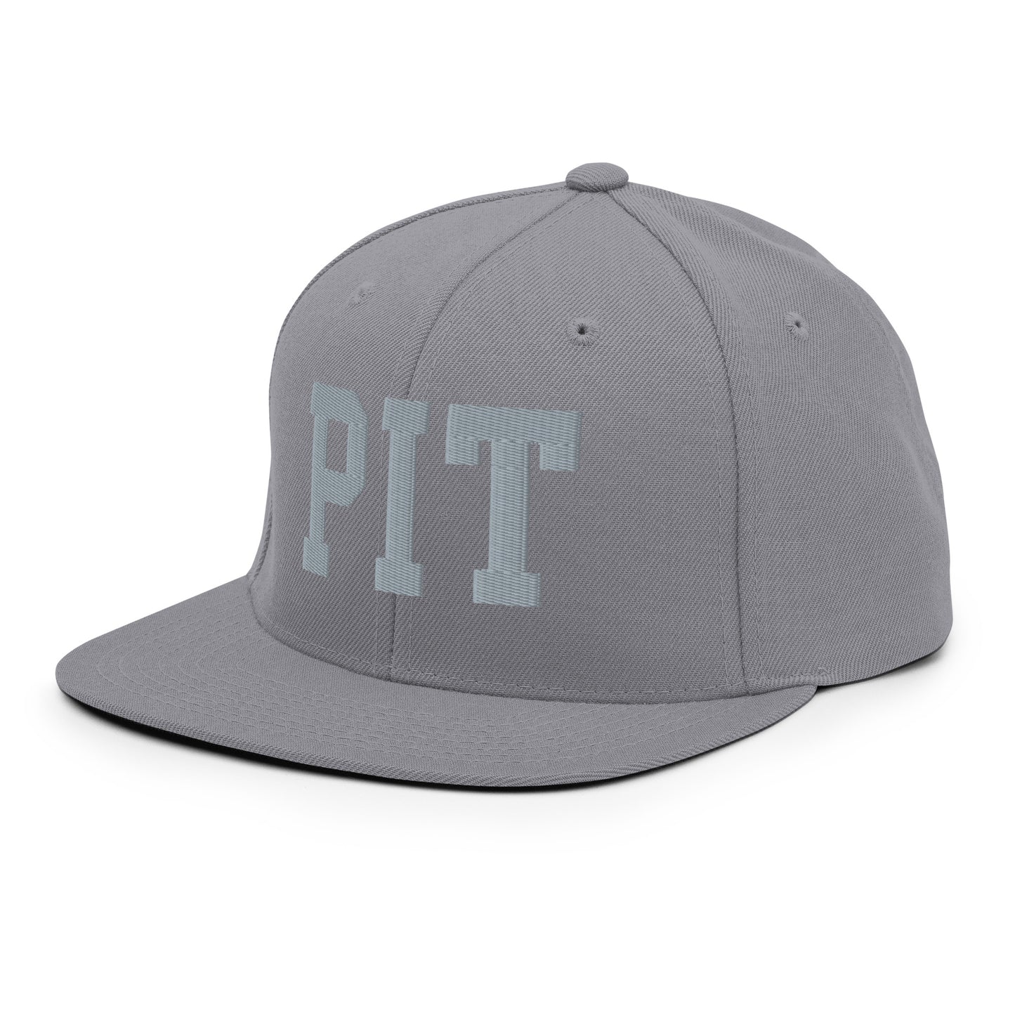 College-Style Classic Snapback Hat • Grey • PIT Pittsburgh Souvenir • YHM Designs - Image 16