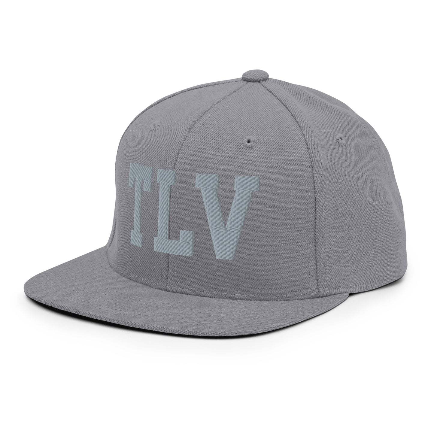 College-Style Classic Snapback Hat • Grey • TLV Tel Aviv • YHM Designs - Image 16