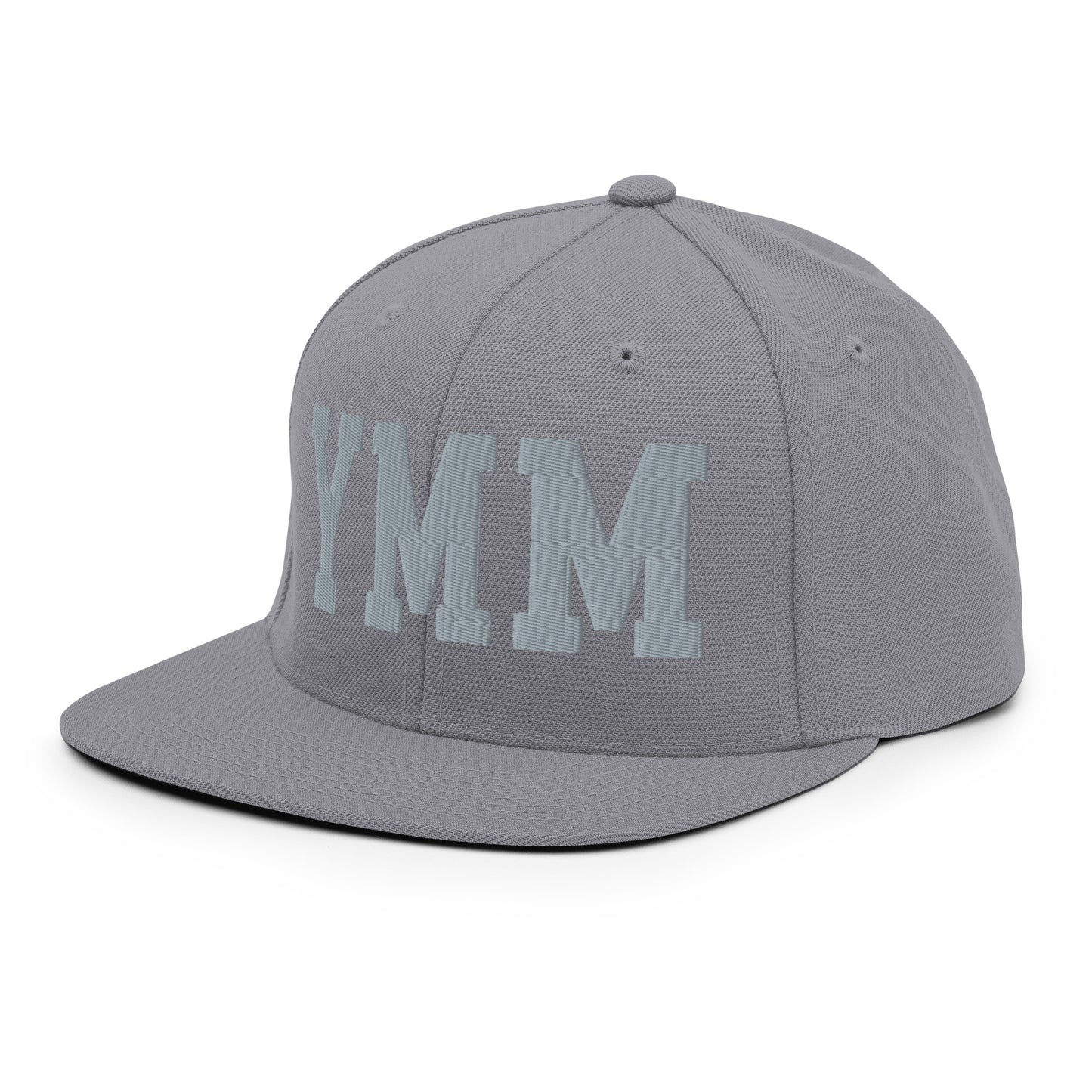 College-Style Classic Snapback Hat • Grey • YMM Fort McMurray • YHM Designs - Image 16