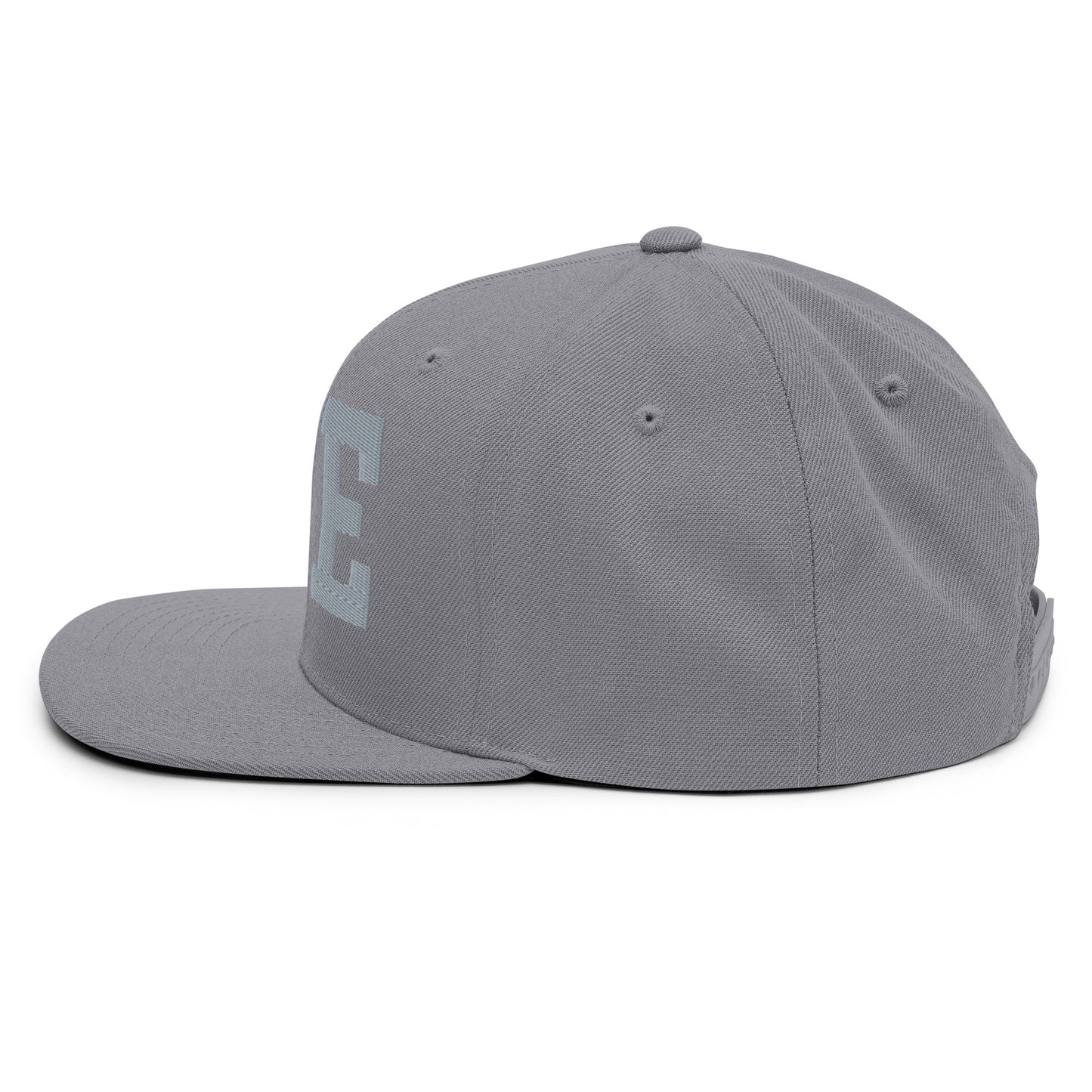 College-Style Classic Snapback Hat • Grey • CLE Cleveland Souvenir • YHM Designs - Image 17