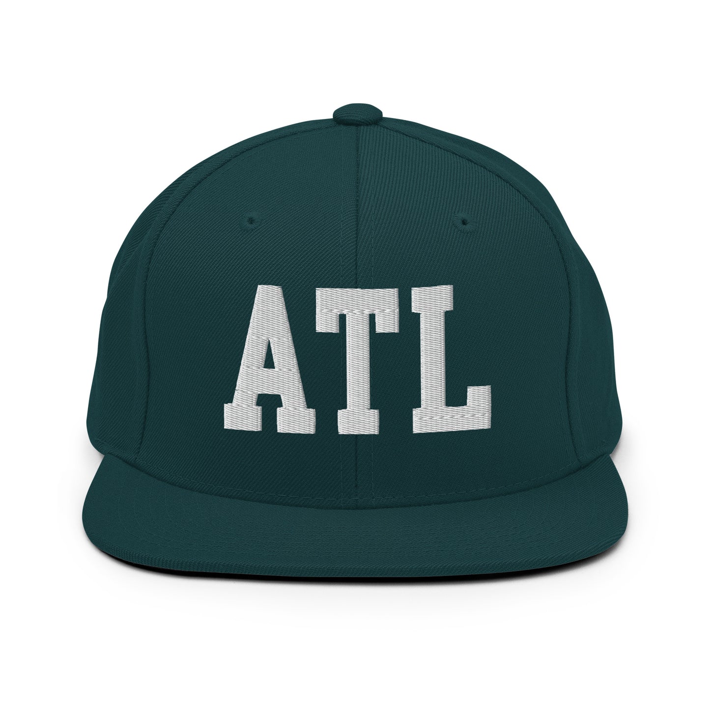 College-Style Classic Snapback Hat • White • ATL Atlanta Souvenir • YHM Designs - Image 22