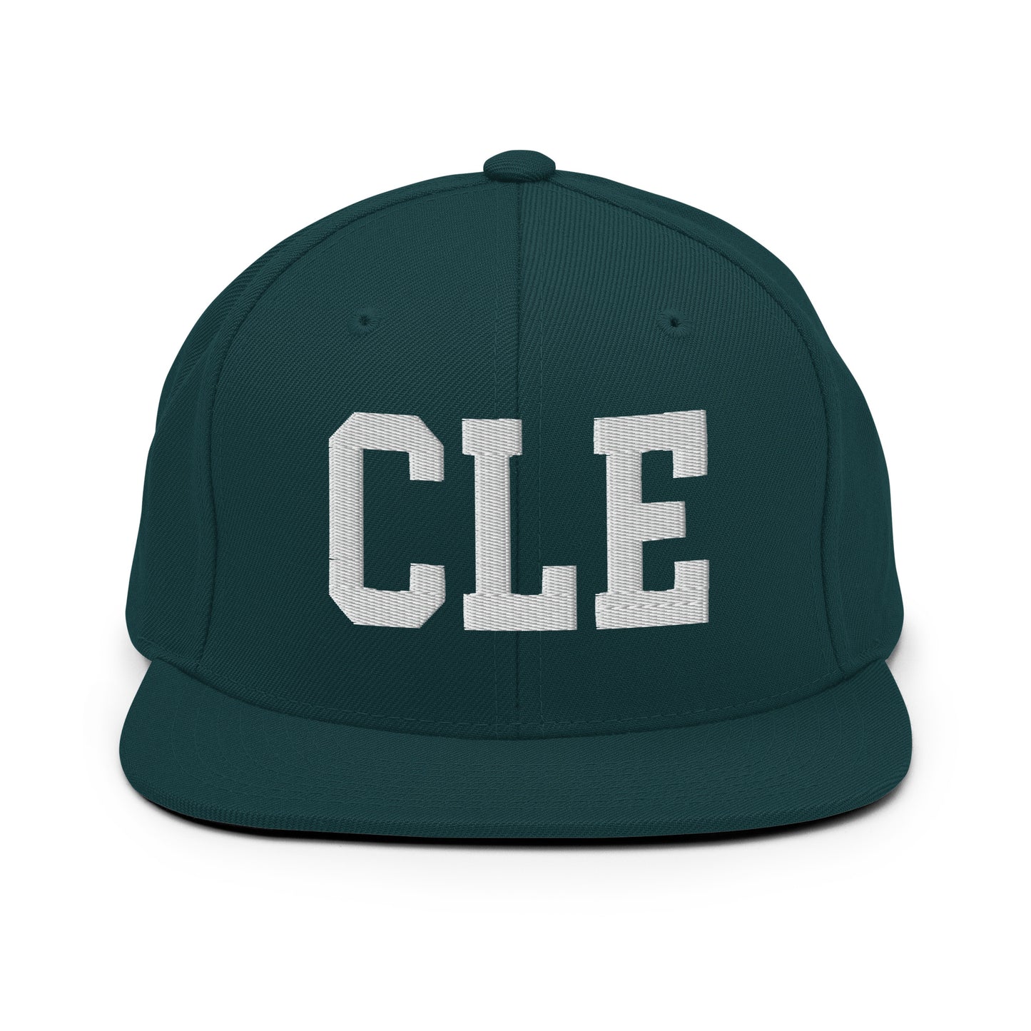 College-Style Classic Snapback Hat • White • CLE Cleveland • YHM Designs - Image 22
