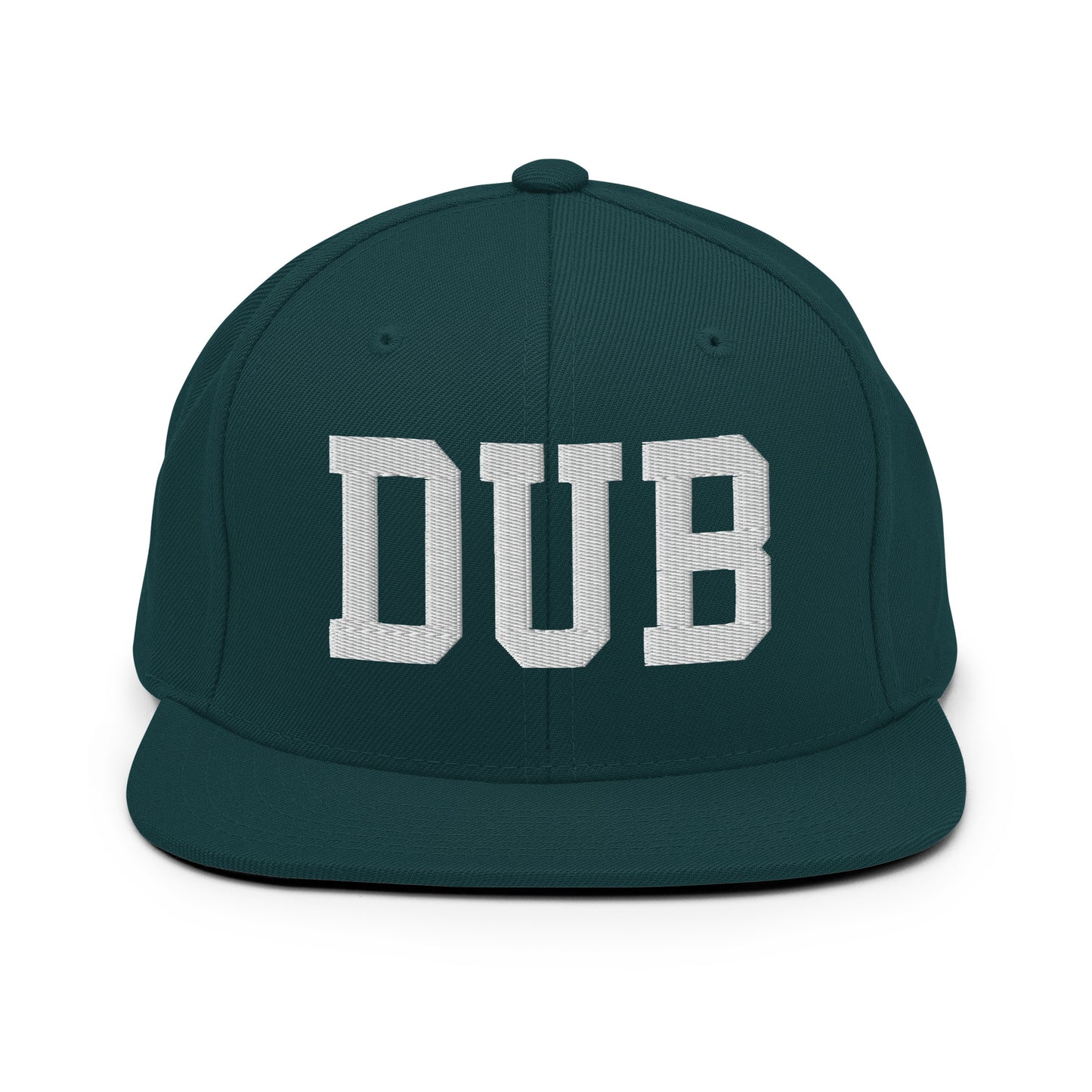 College-Style Classic Snapback Hat • White • DUB Dublin Souvenir • YHM Designs - Image 22