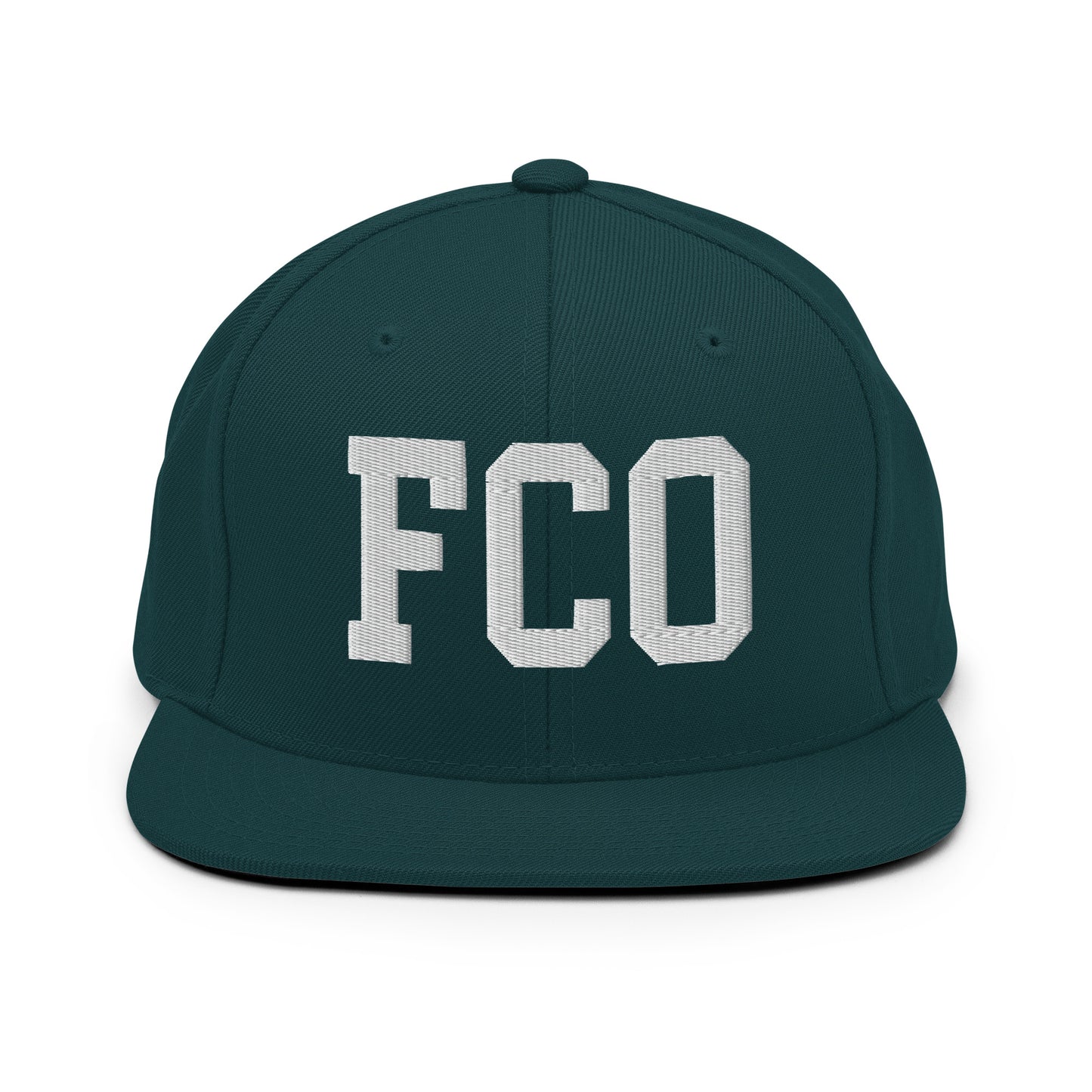 College-Style Classic Snapback Hat • White • FCO Rome • YHM Designs - Image 22