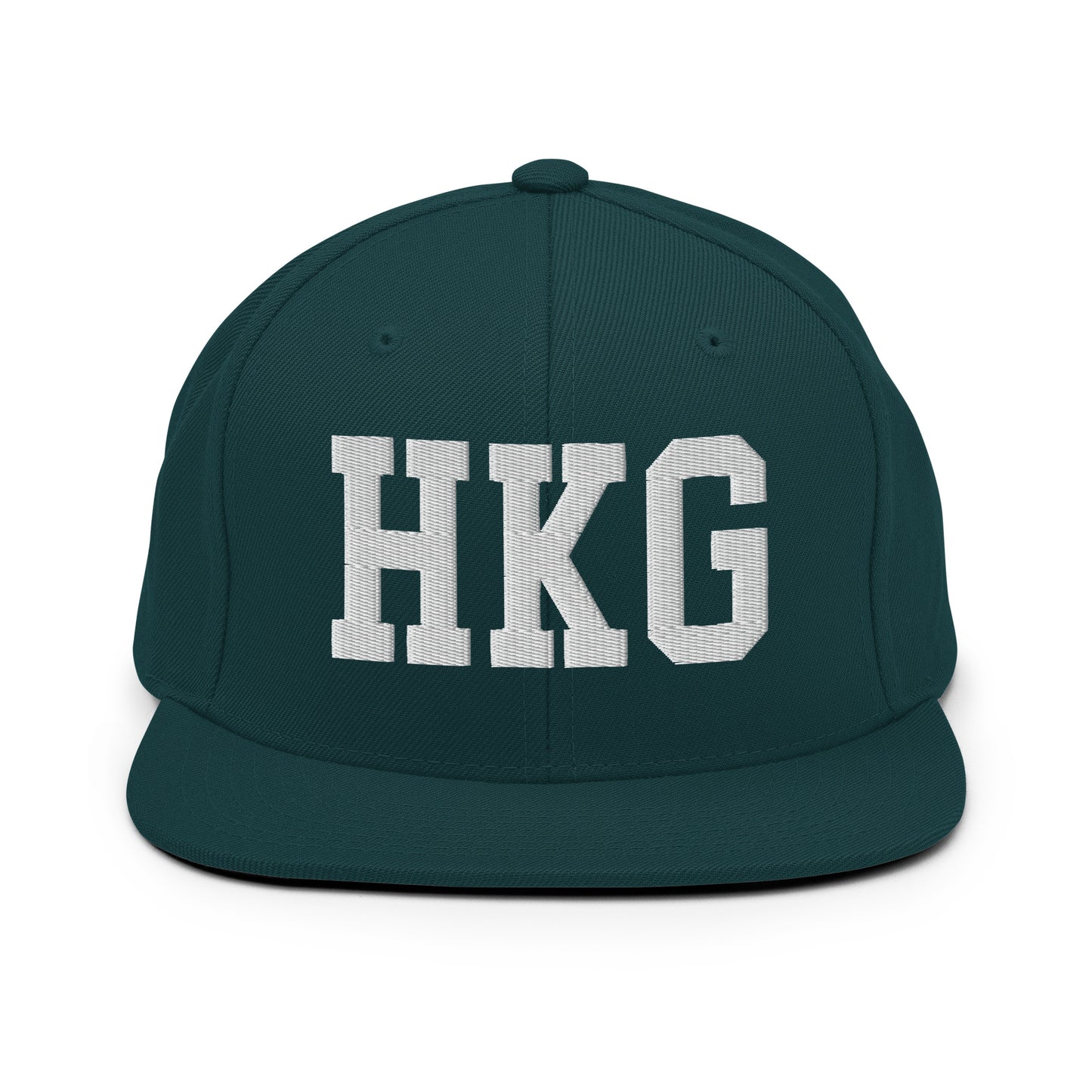 College-Style Classic Snapback Hat • White • HKG Hong Kong • YHM Designs - Image 22