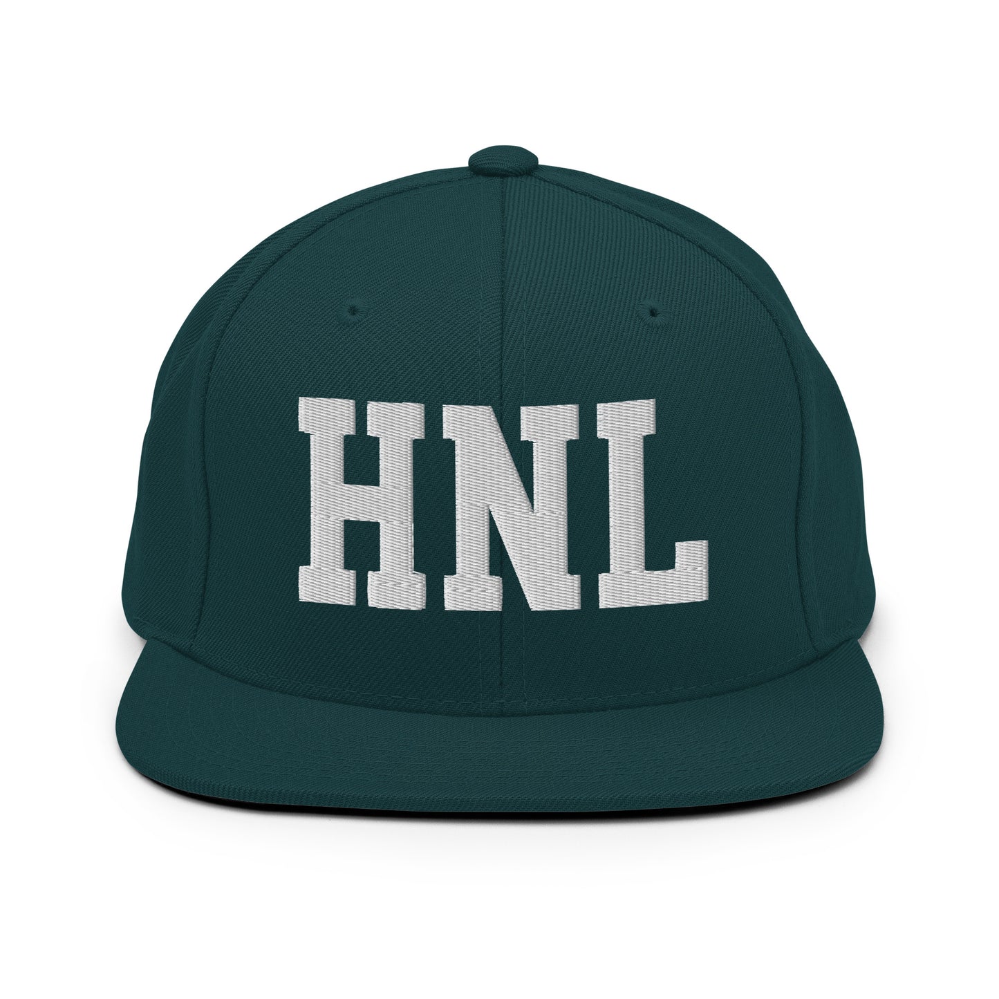 College-Style Classic Snapback Hat • White • HNL Honolulu Souvenir • YHM Designs - Image 22