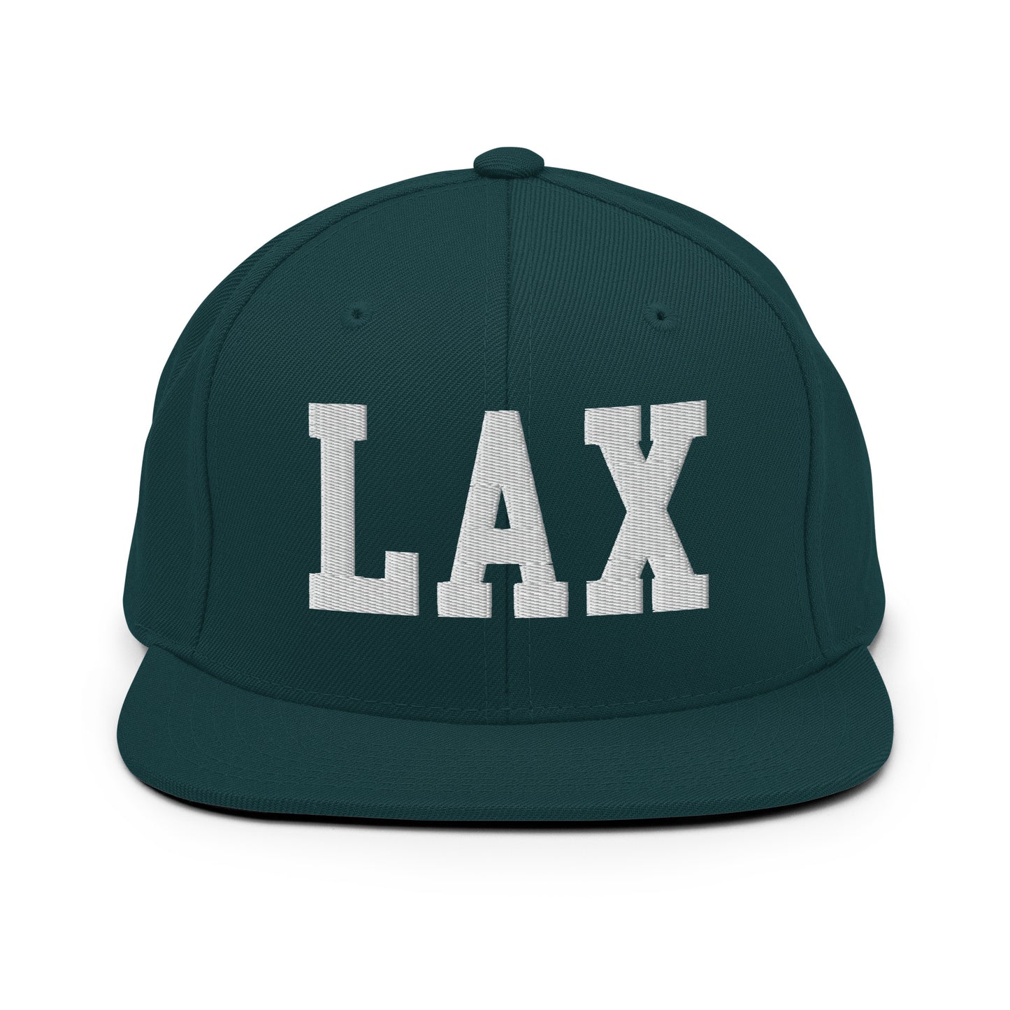College-Style Classic Snapback Hat • White • LAX Los Angeles • YHM Designs - Image 22