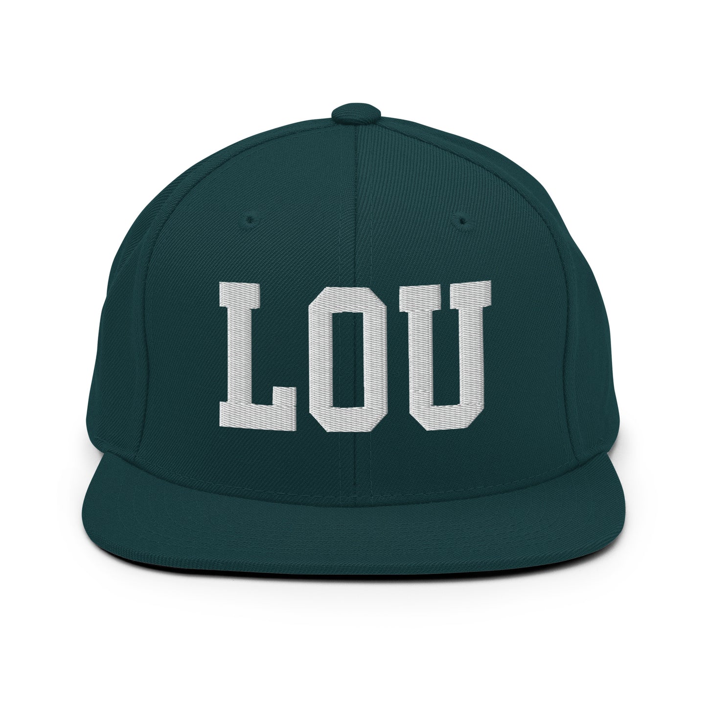 College-Style Classic Snapback Hat • White • LOU Louisville Souvenir • YHM Designs - Image 22