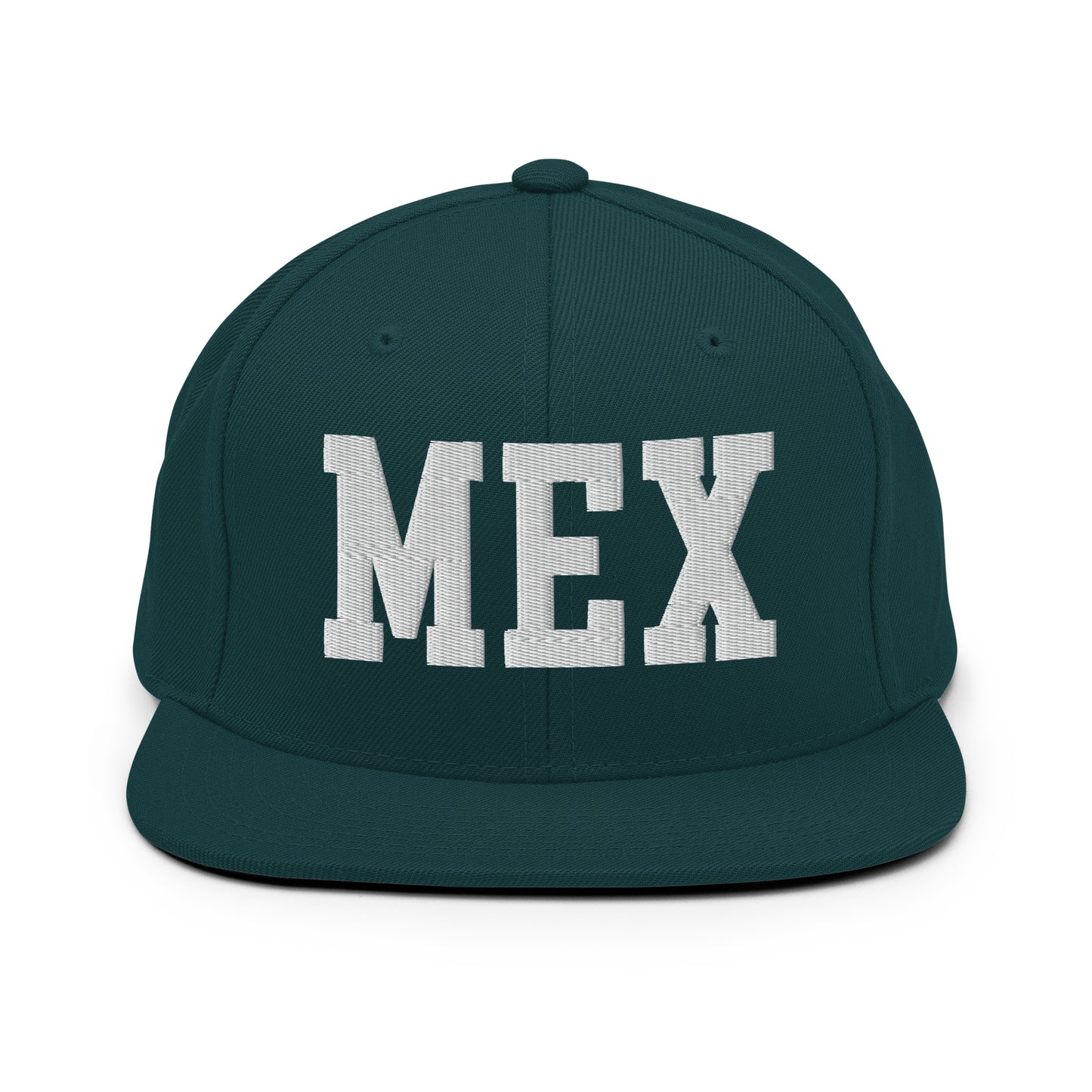 College-Style Classic Snapback Hat • White • MEX Mexico City Souvenir • YHM Designs - Image 22