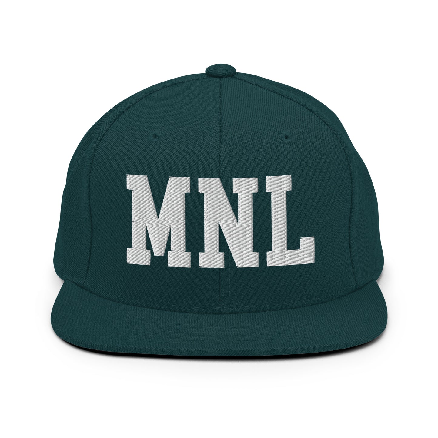 College-Style Classic Snapback Hat • White • MNL Manila Souvenir • YHM Designs - Image 22