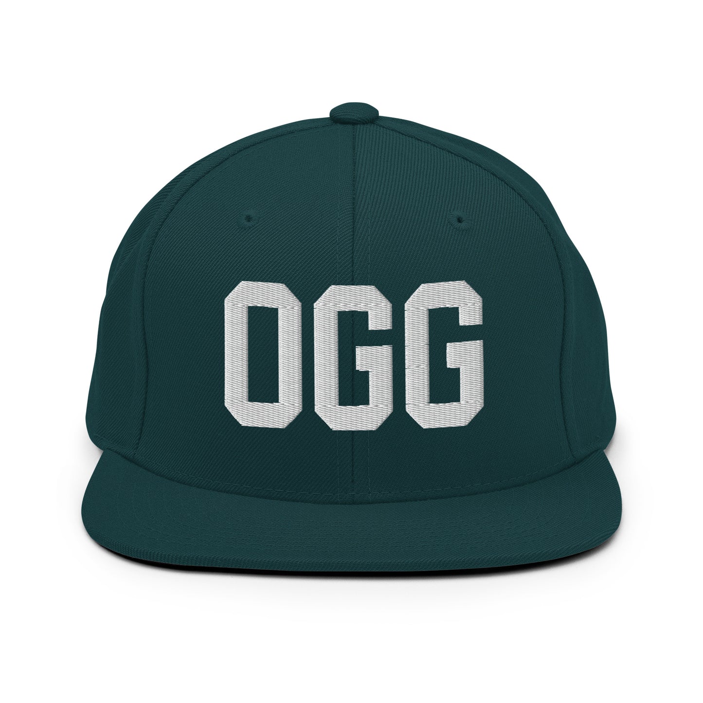 College-Style Classic Snapback Hat • White • OGG Maui Souvenir • YHM Designs - Image 22