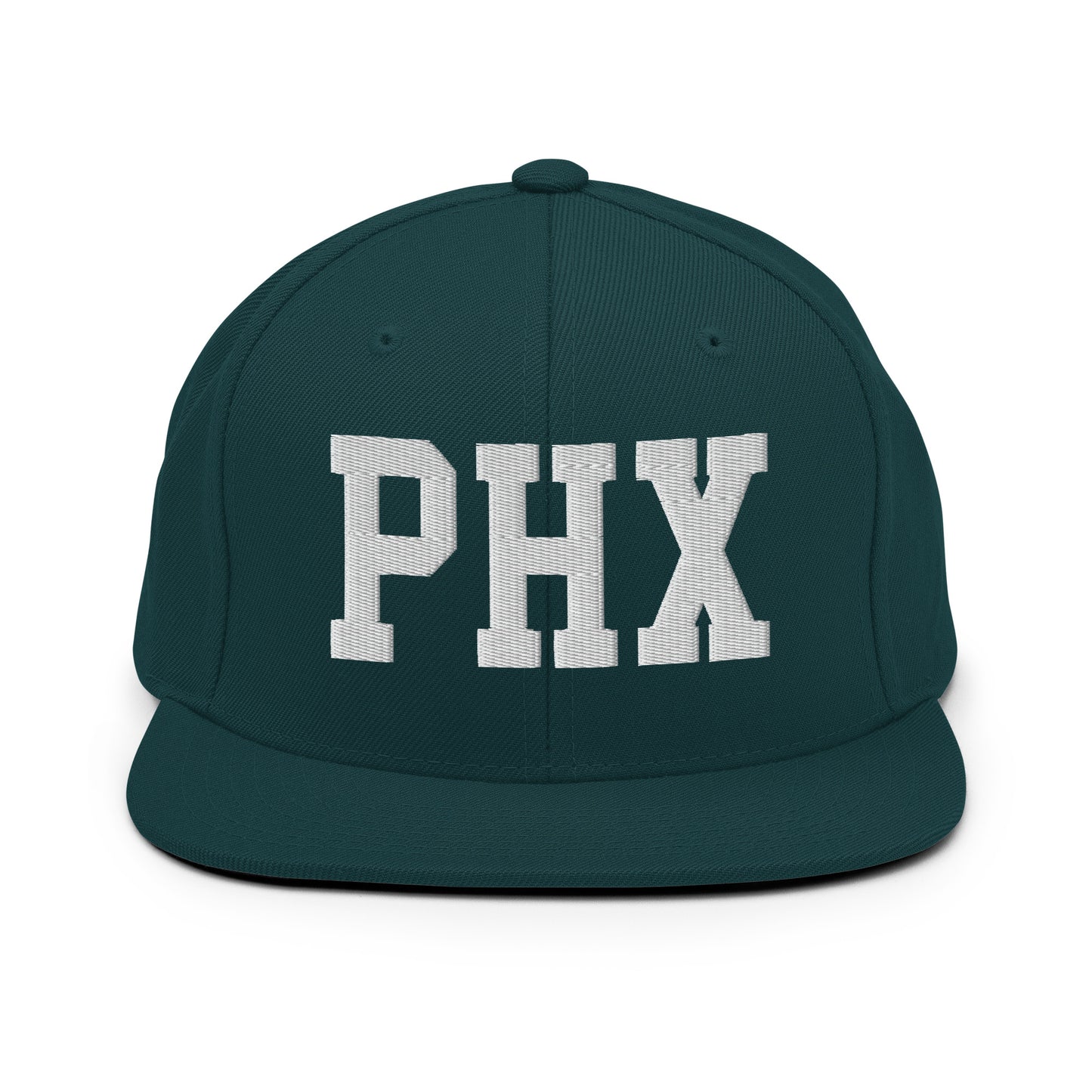 College-Style Classic Snapback Hat • White • PHX Phoenix • YHM Designs - Image 22