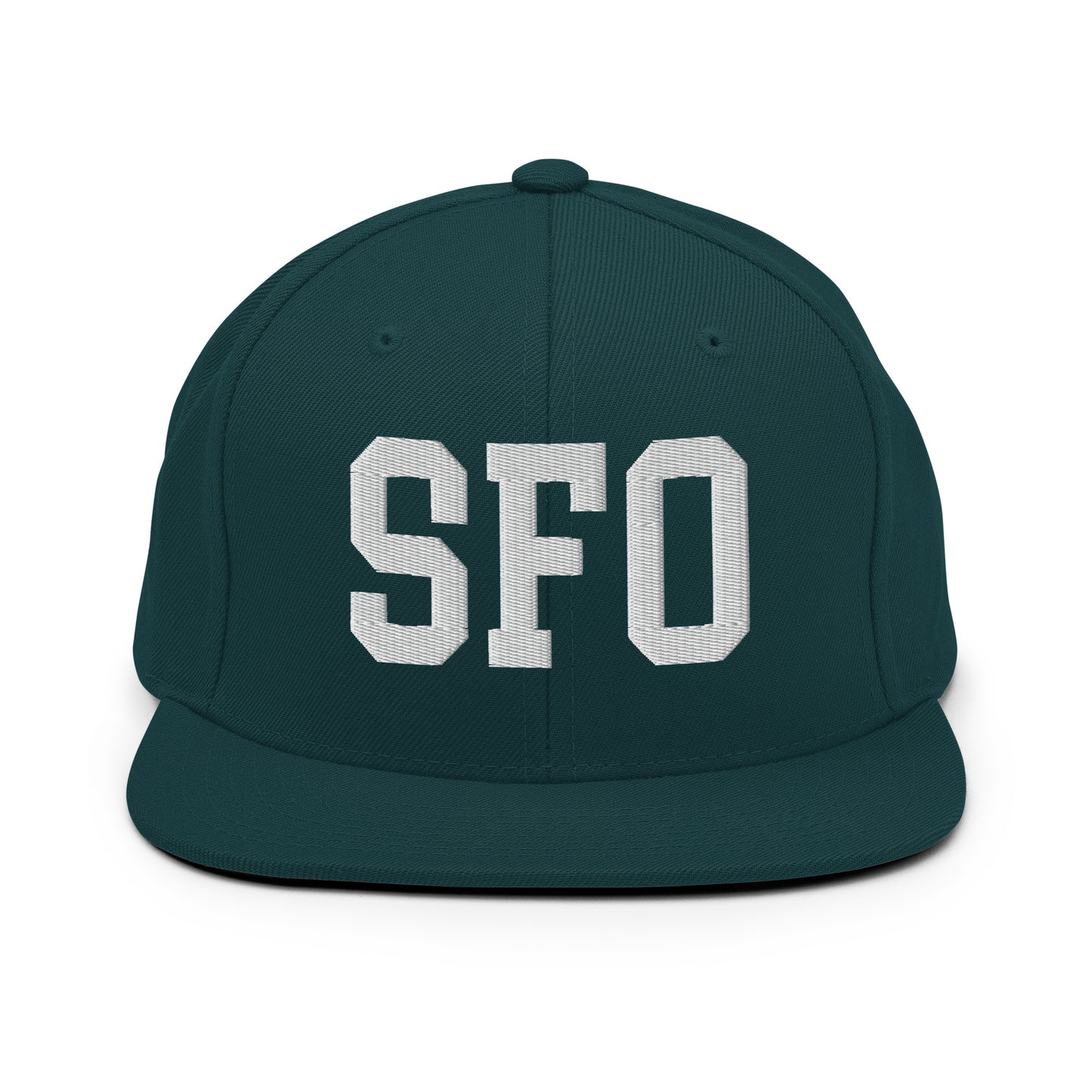 College-Style Classic Snapback Hat • White • SFO San Francisco • YHM Designs - Image 22