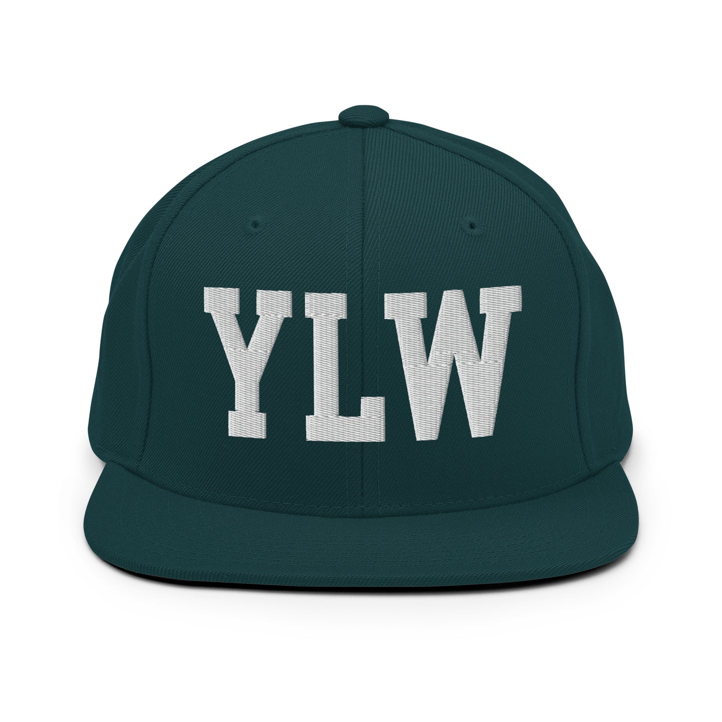 College-Style Classic Snapback Hat • White • YLW Kelowna Souvenir • YHM Designs - Image 22