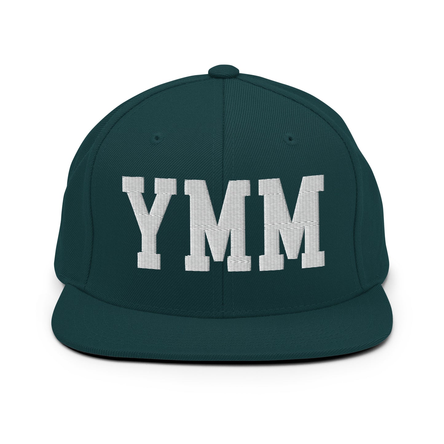 College-Style Classic Snapback Hat • White • YMM Fort McMurray • YHM Designs - Image 22