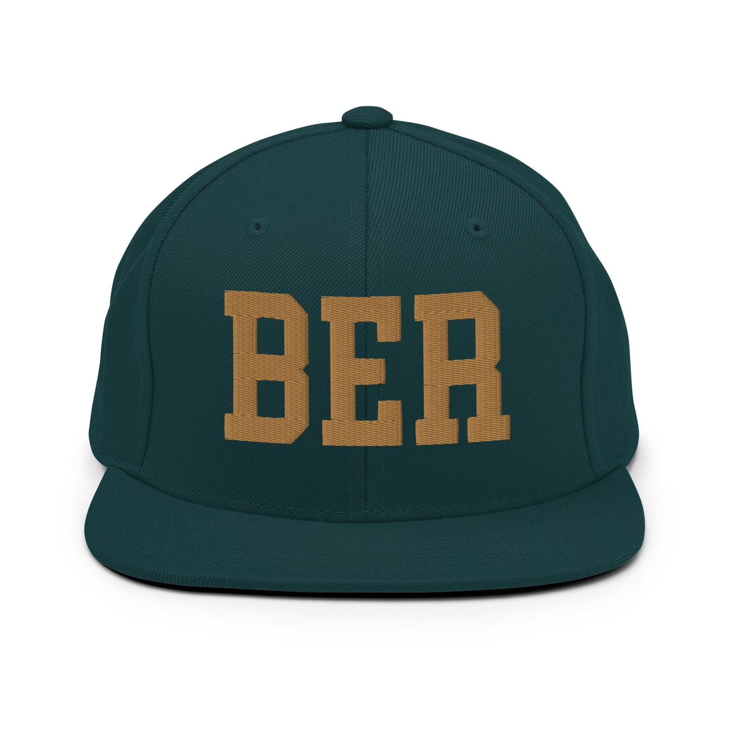 College-Style Classic Snapback Hat • Old Gold • BER Berlin Souvenir • YHM Designs - Image 18