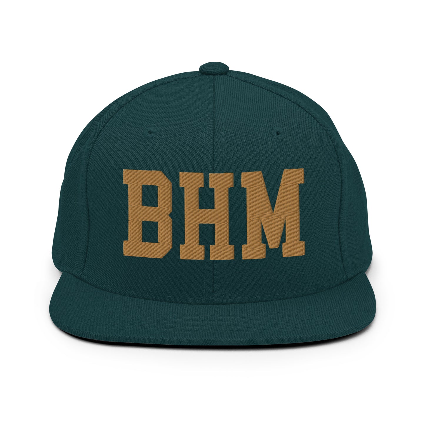College-Style Classic Snapback Hat • Old Gold • BHM Birmingham • YHM Designs - Image 18