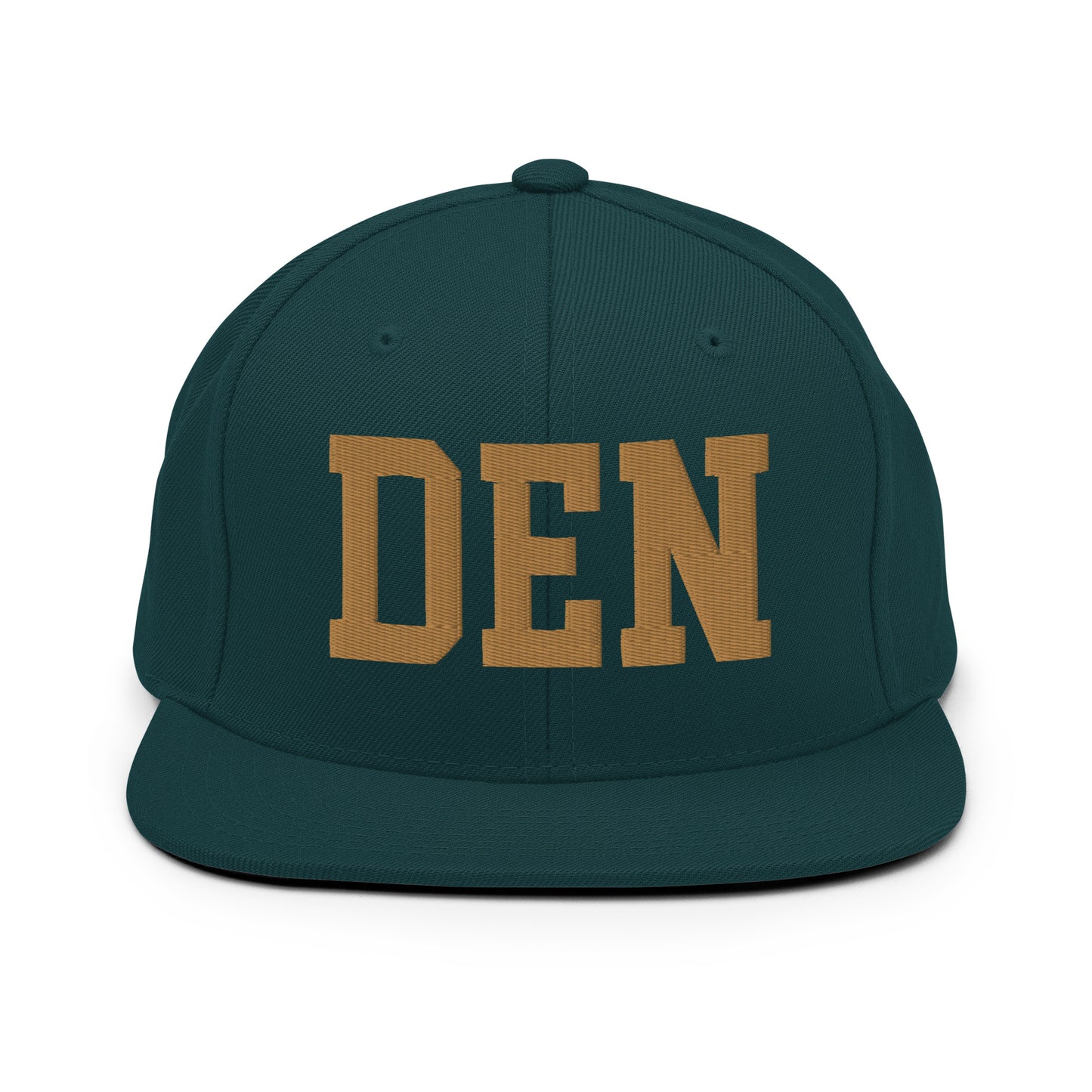 College-Style Classic Snapback Hat • Old Gold • DEN Denver • YHM Designs - Image 18