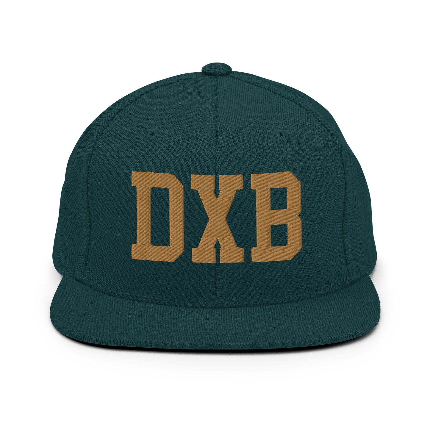 College-Style Classic Snapback Hat • Old Gold • DXB Dubai • YHM Designs - Image 18