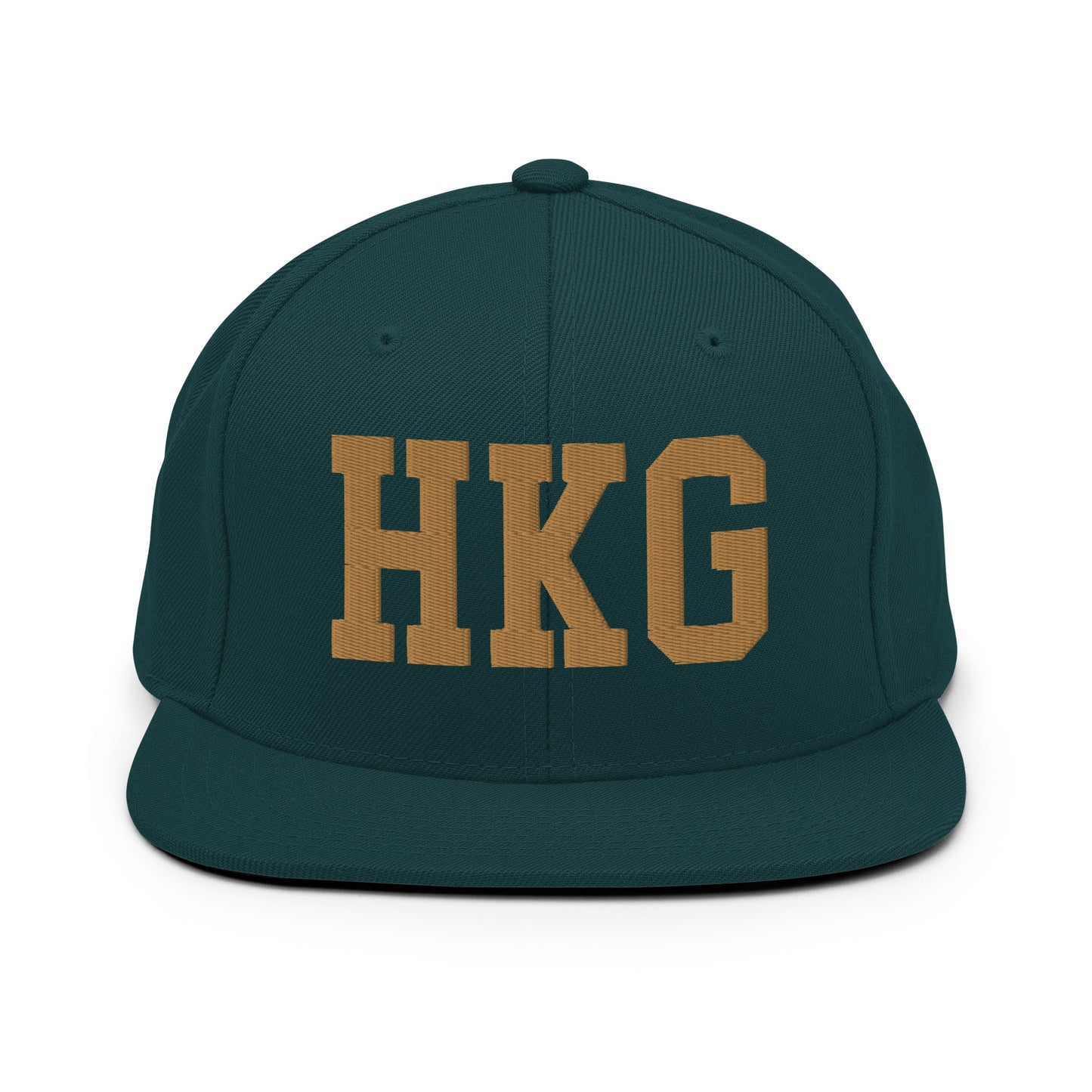 College-Style Classic Snapback Hat • Old Gold • HKG Hong Kong • YHM Designs - Image 18