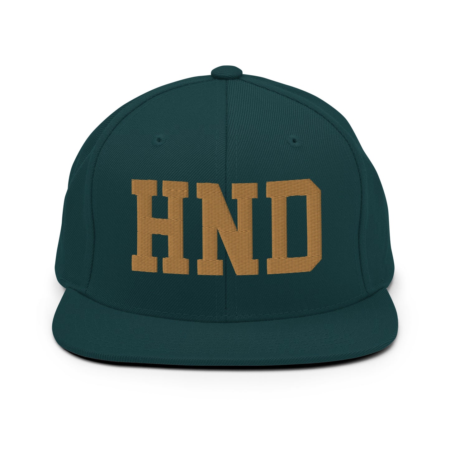 College-Style Classic Snapback Hat • Old Gold • HND Tokyo Souvenir • YHM Designs - Image 18