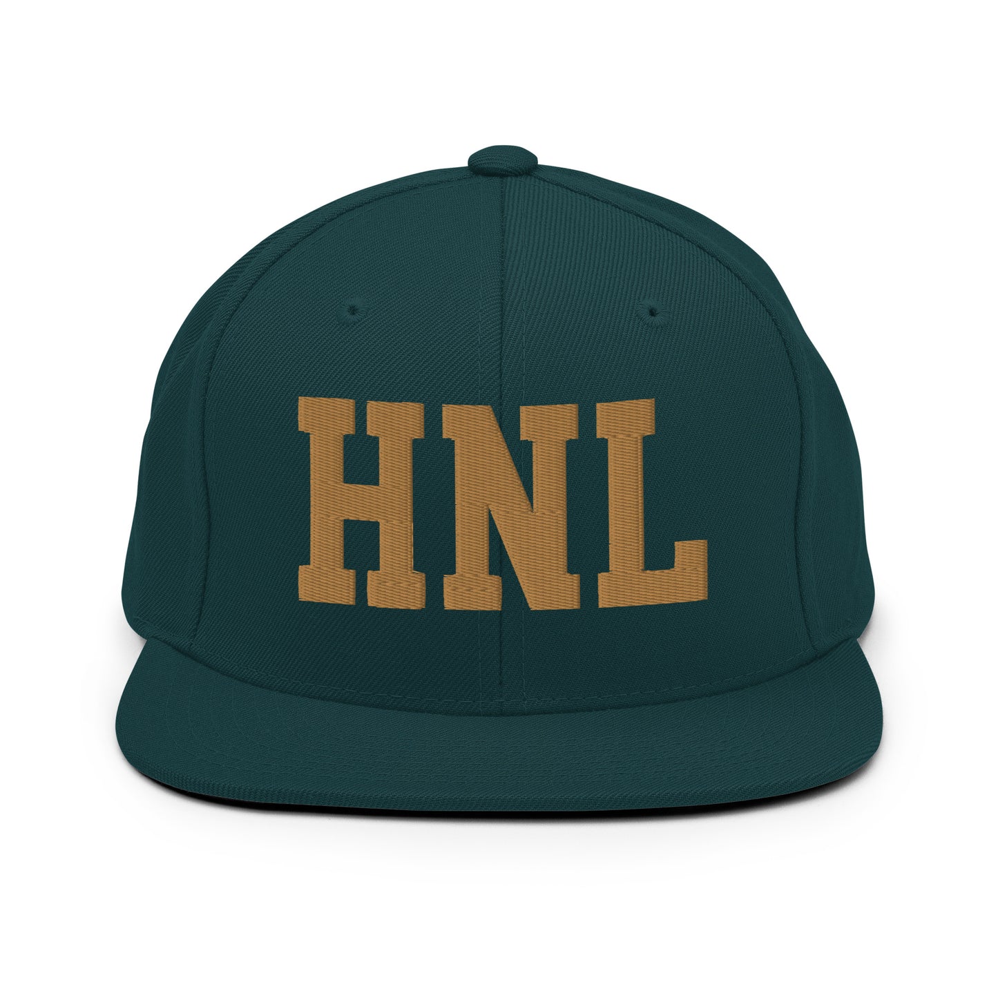 College-Style Classic Snapback Hat • Old Gold • HNL Honolulu Souvenir • YHM Designs - Image 18