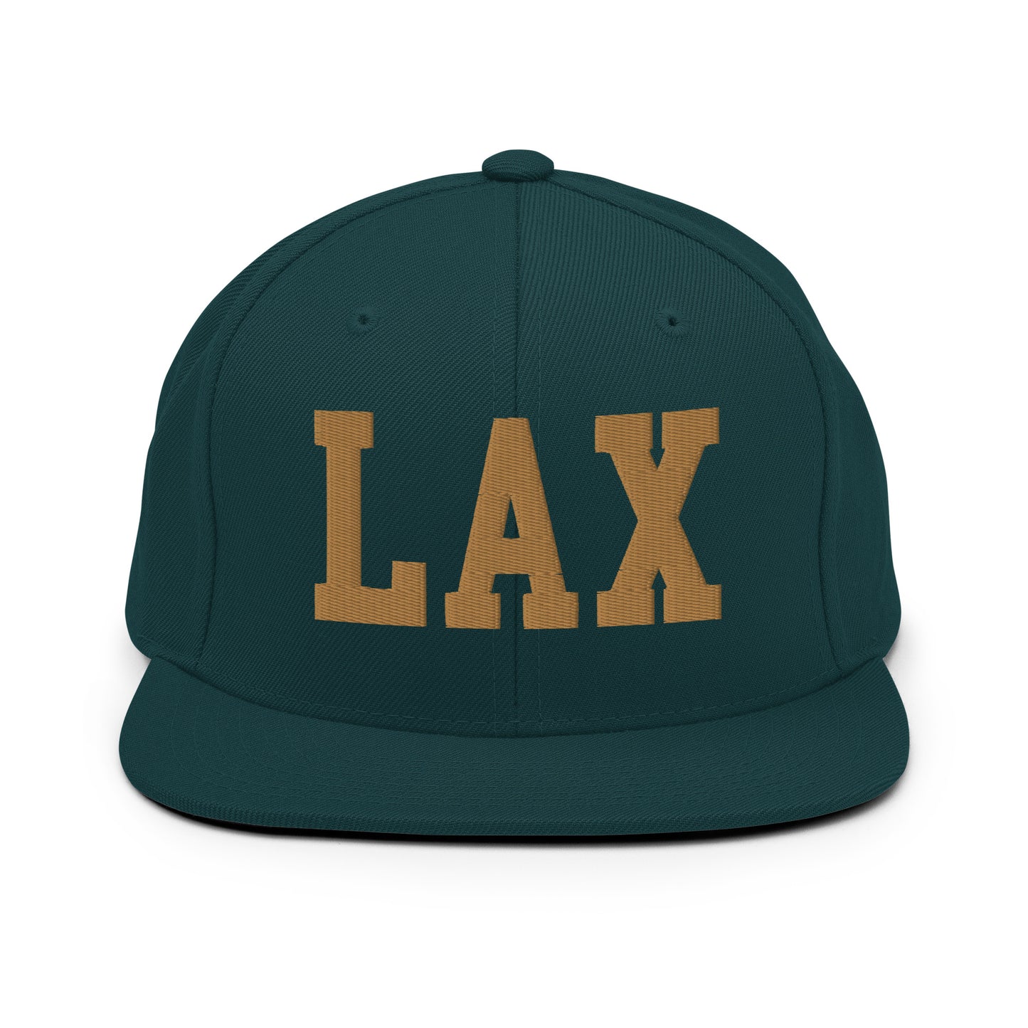 College-Style Classic Snapback Hat • Old Gold • LAX Los Angeles Souvenir • YHM Designs - Image 18