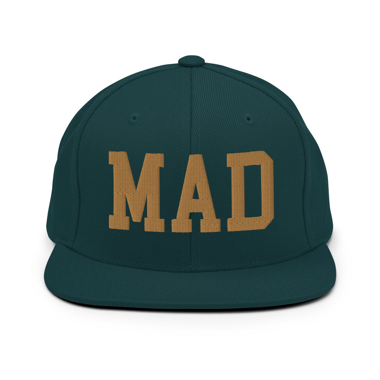 College-Style Classic Snapback Hat • Old Gold • MAD Madrid • YHM Designs - Image 18