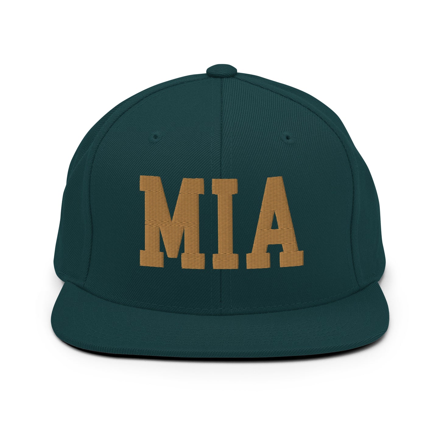College-Style Classic Snapback Hat • Old Gold • MIA Miami • YHM Designs - Image 18