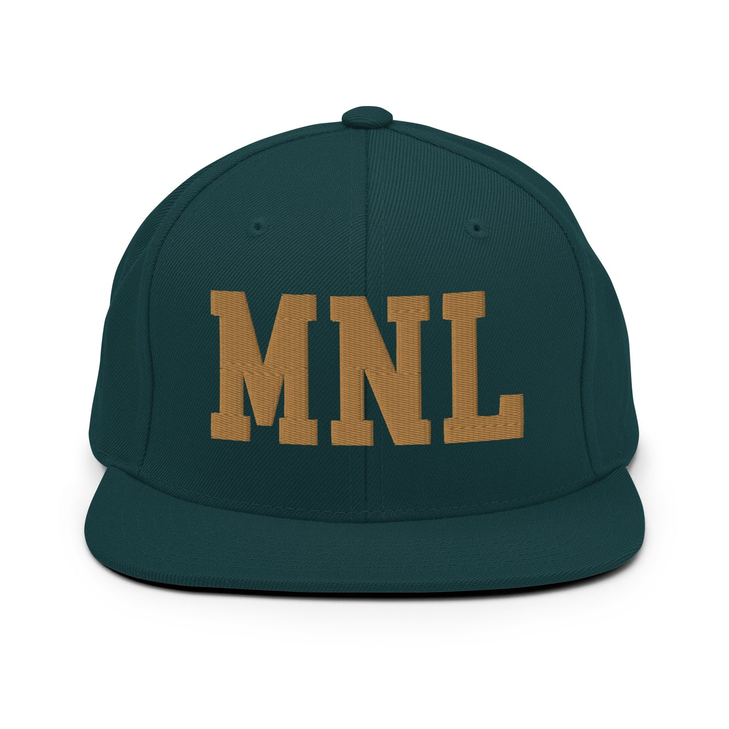 College-Style Classic Snapback Hat • Old Gold • MNL Manila Souvenir • YHM Designs - Image 18