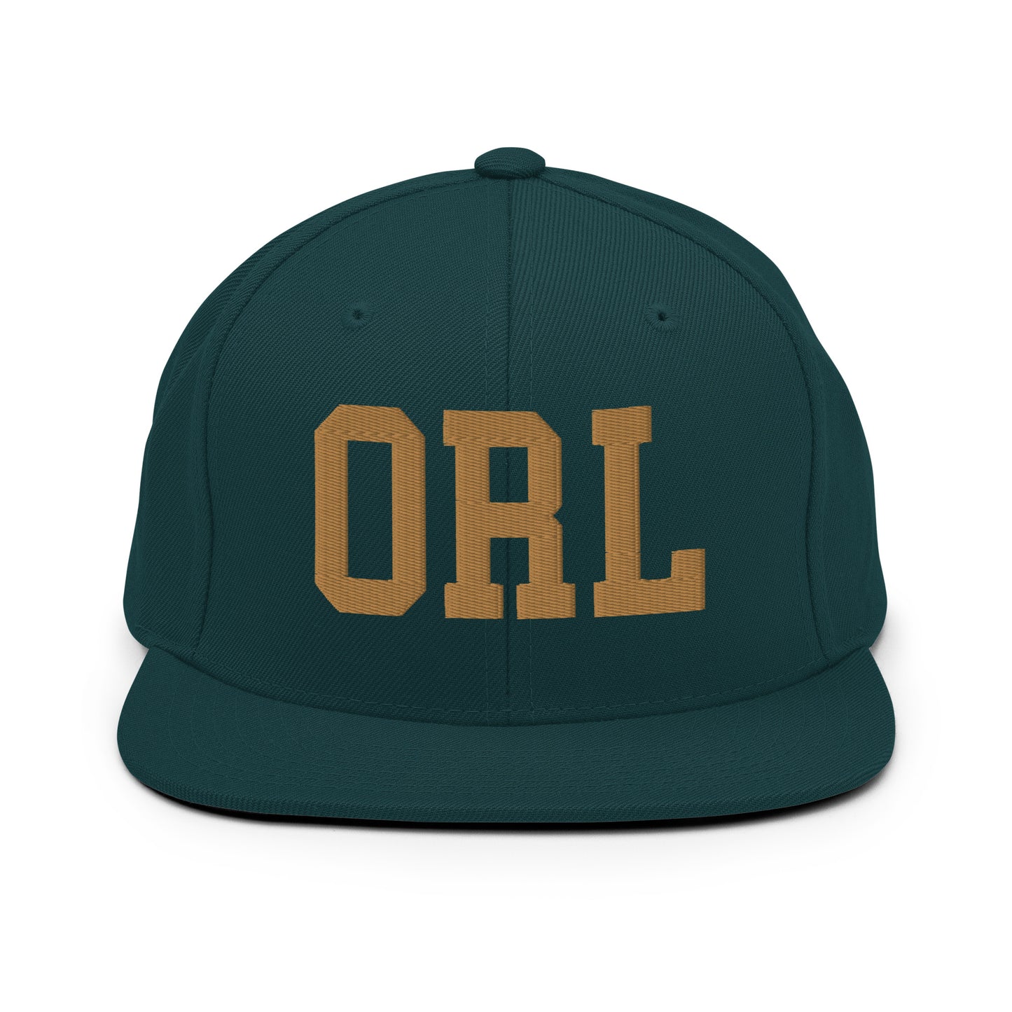 College-Style Classic Snapback Hat • Old Gold • ORL Orlando Souvenir • YHM Designs - Image 18