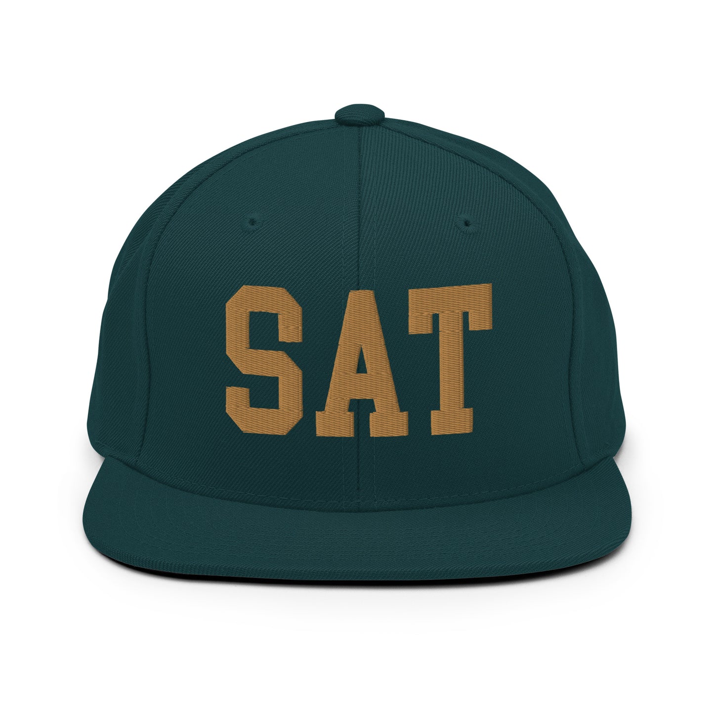 College-Style Classic Snapback Hat • Old Gold • SAT San Antonio Souvenir • YHM Designs - Image 18