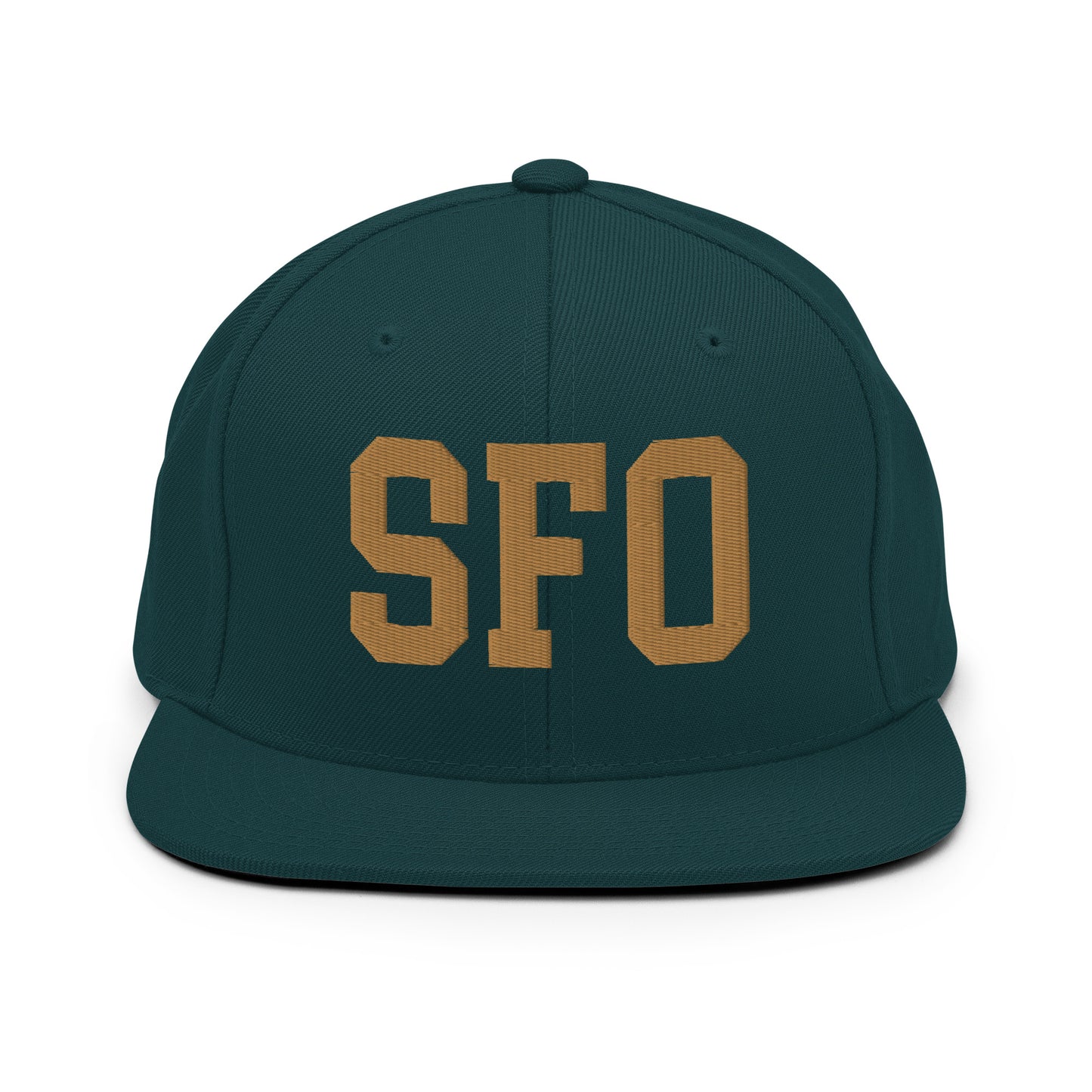 College-Style Classic Snapback Hat • Old Gold • SFO San Francisco • YHM Designs - Image 18