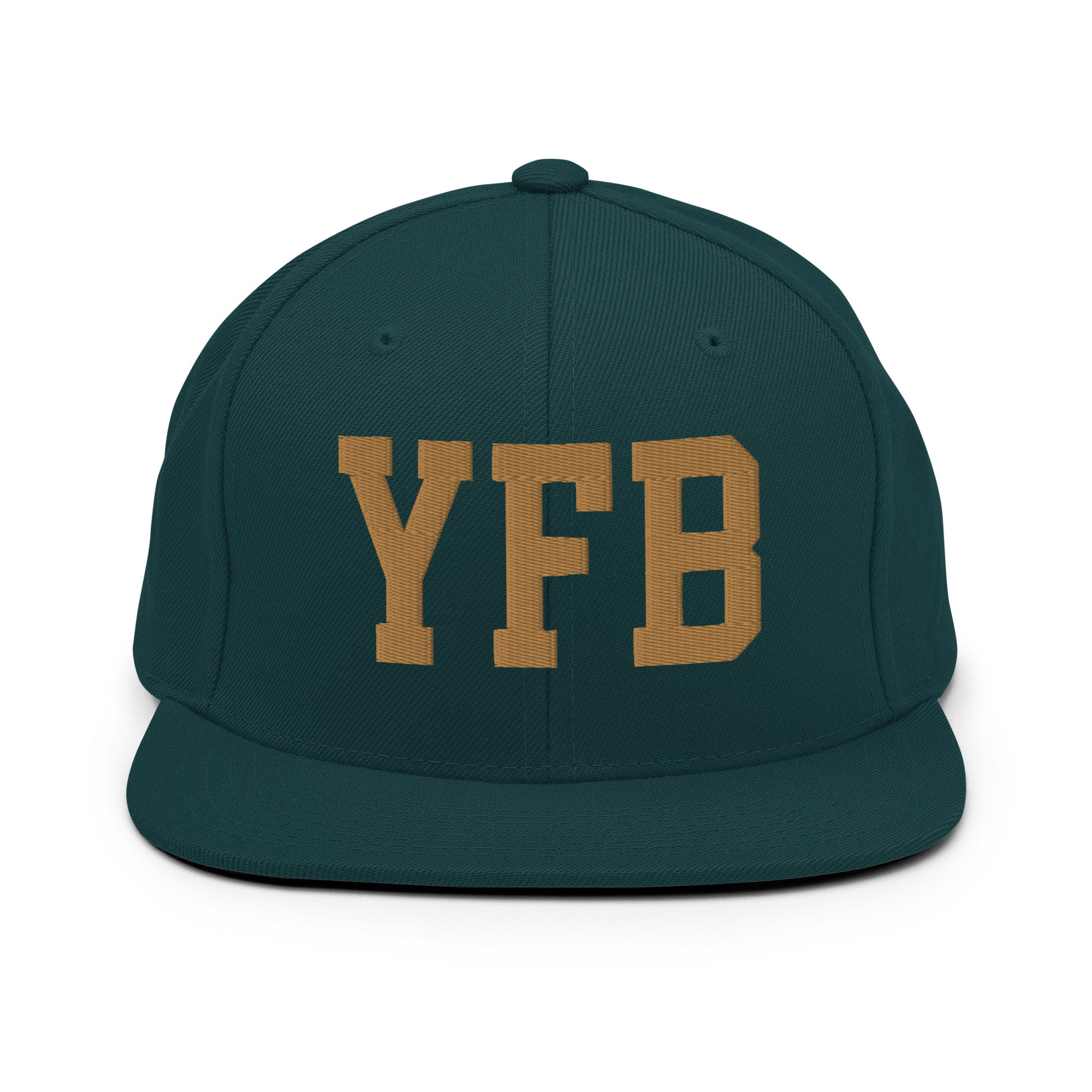 College-Style Classic Snapback Hat • Old Gold • YFB Iqaluit Souvenir • YHM Designs - Image 18