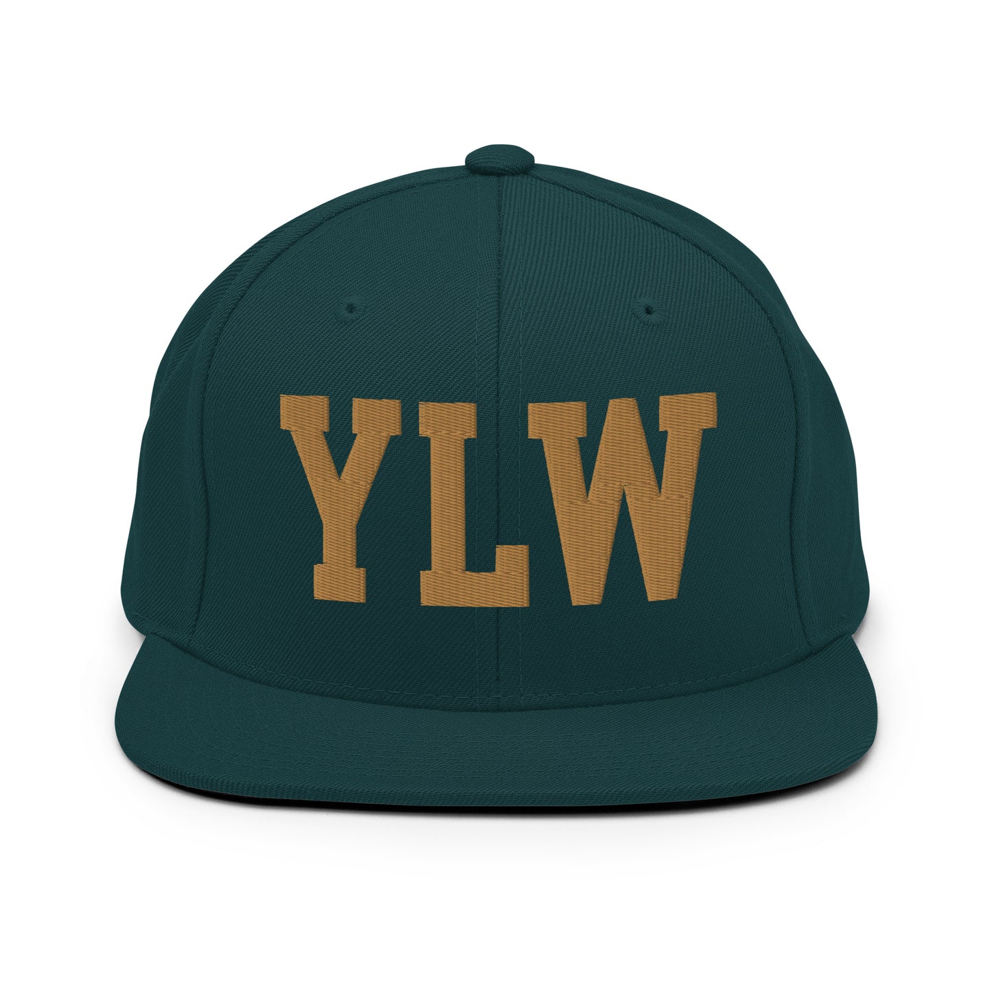 College-Style Classic Snapback Hat • Old Gold • YLW Kelowna Souvenir • YHM Designs - Image 18