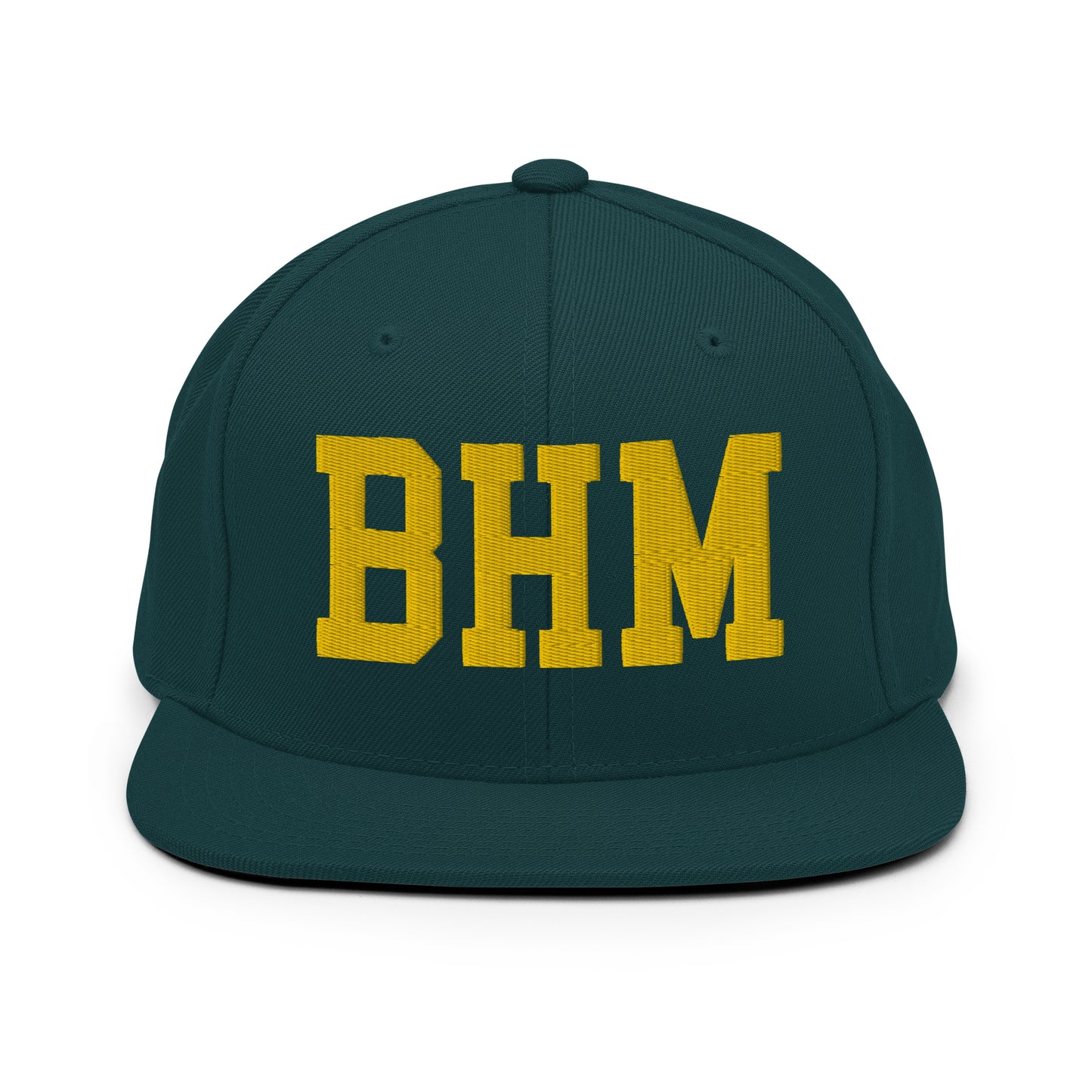 College-Style Classic Snapback Hat • Gold • BHM Birmingham • YHM Designs - Image 14