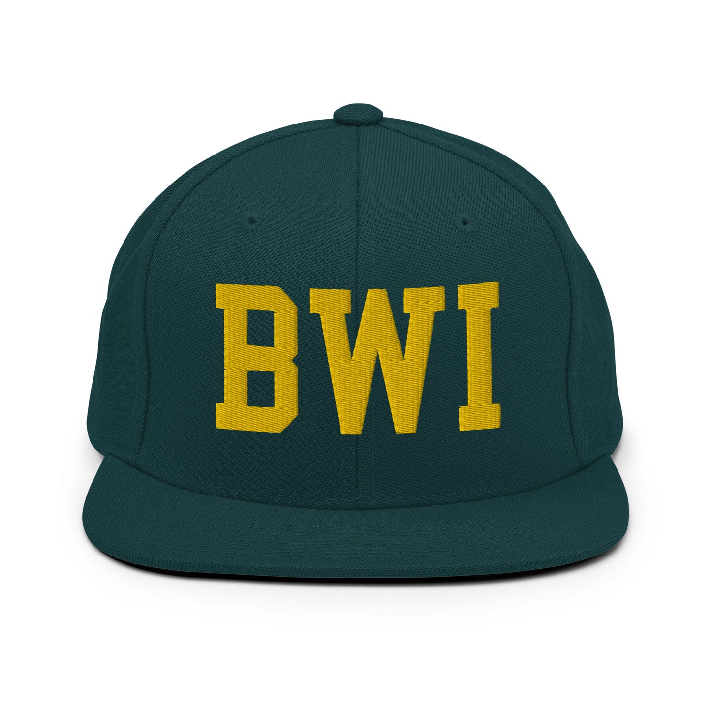 College-Style Classic Snapback Hat • Gold • BWI Baltimore • YHM Designs - Image 14