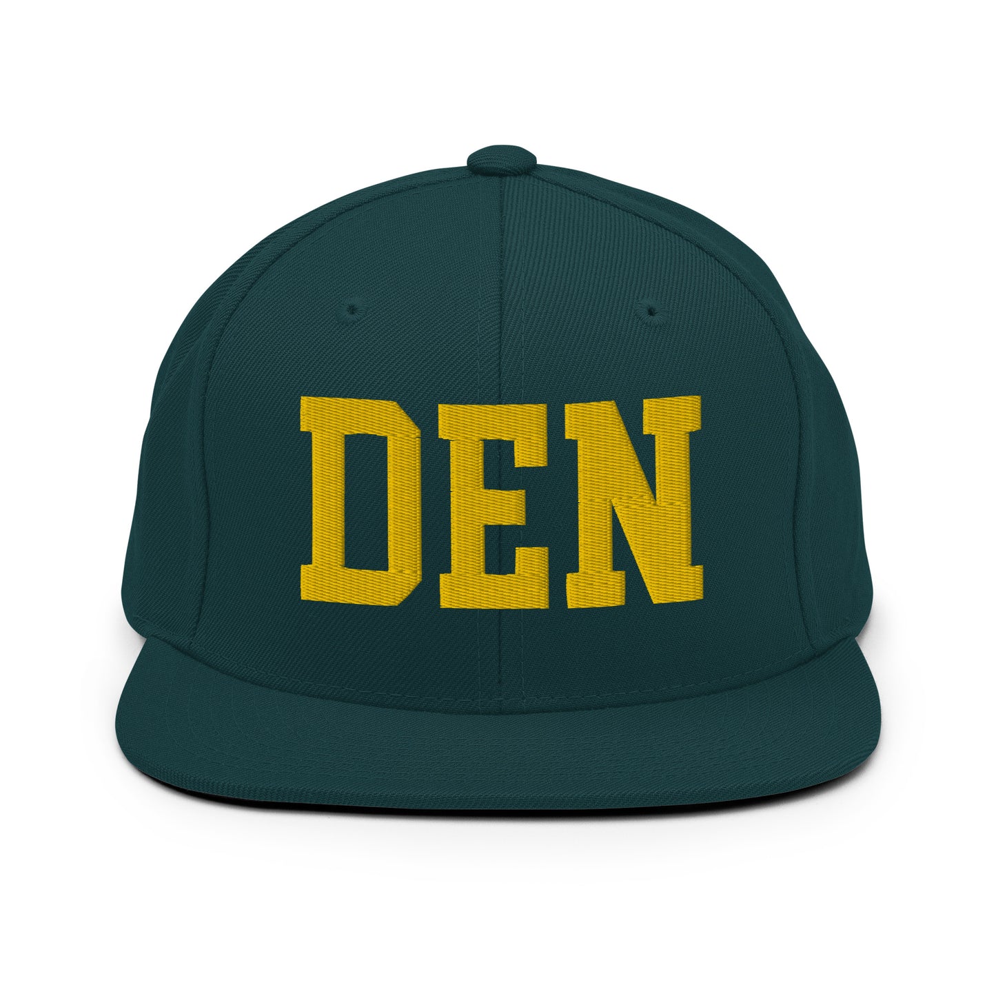 College-Style Classic Snapback Hat • Gold • DEN Denver • YHM Designs - Image 14