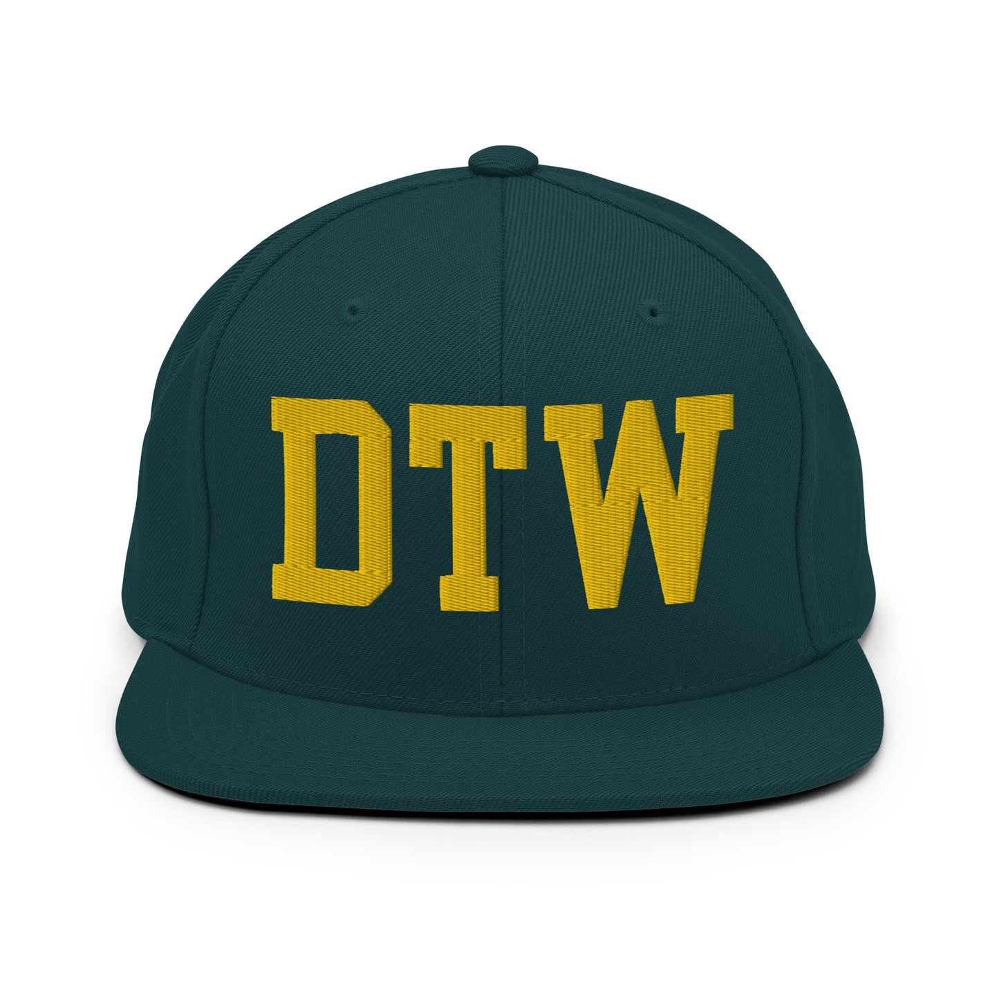 College-Style Classic Snapback Hat • Gold • DTW Detroit • YHM Designs - Image 14