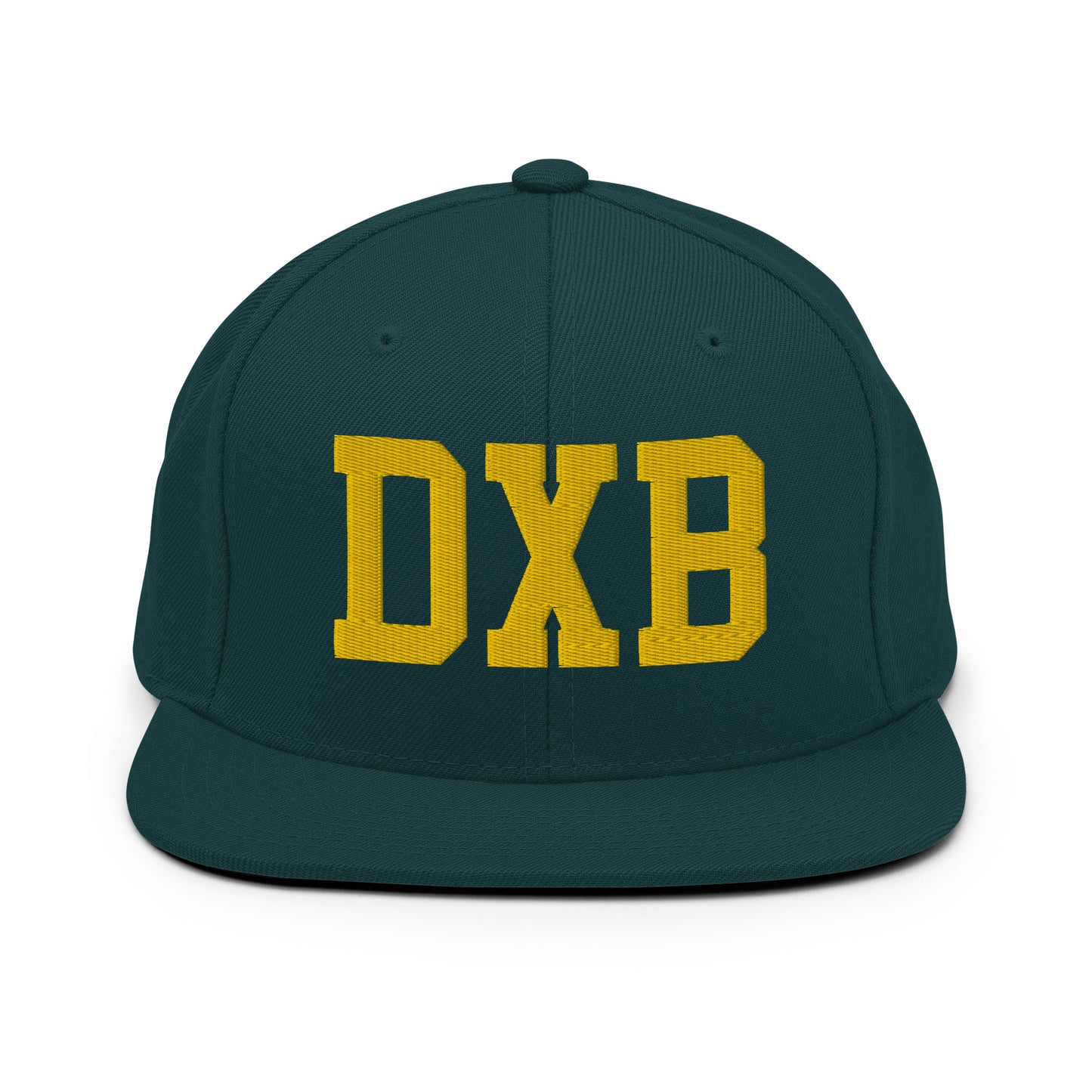 College-Style Classic Snapback Hat • Gold • DXB Dubai • YHM Designs - Image 14