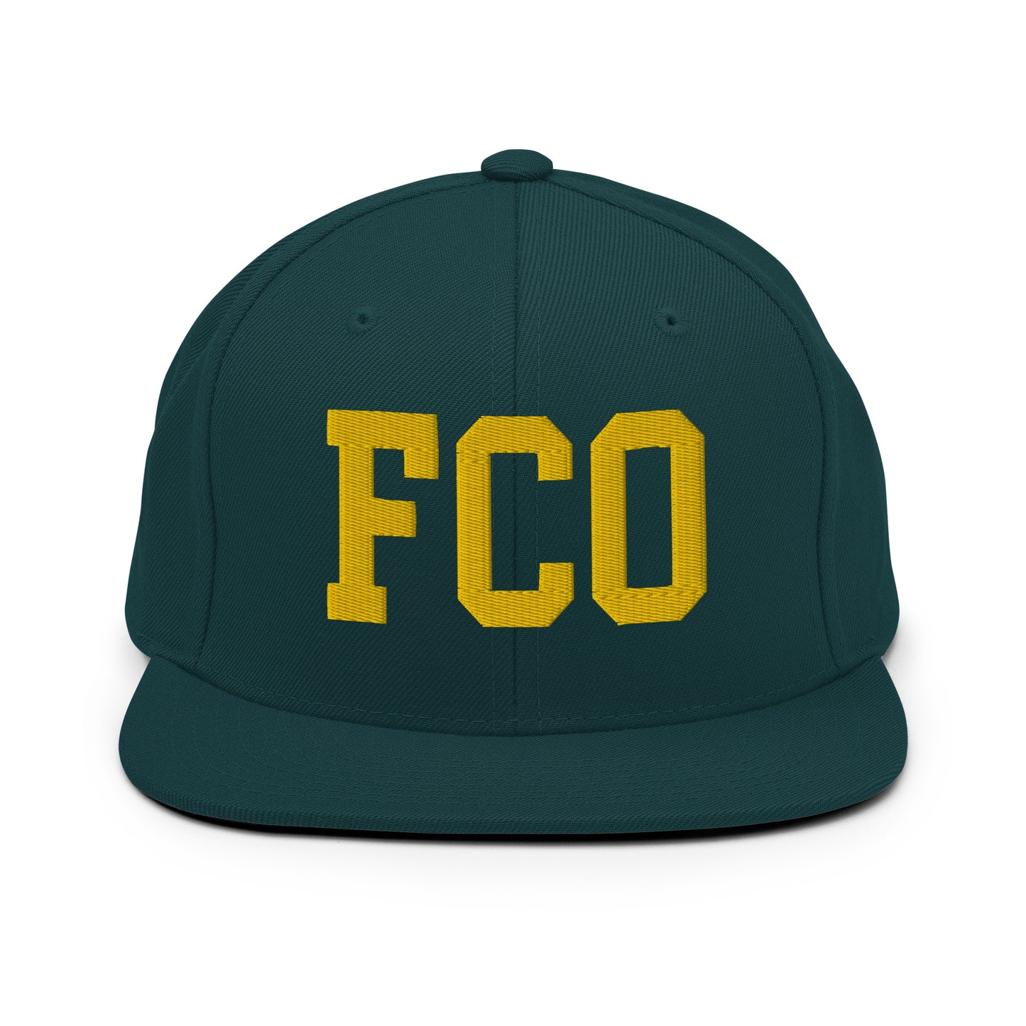 College-Style Classic Snapback Hat • Gold • FCO Rome • YHM Designs - Image 14