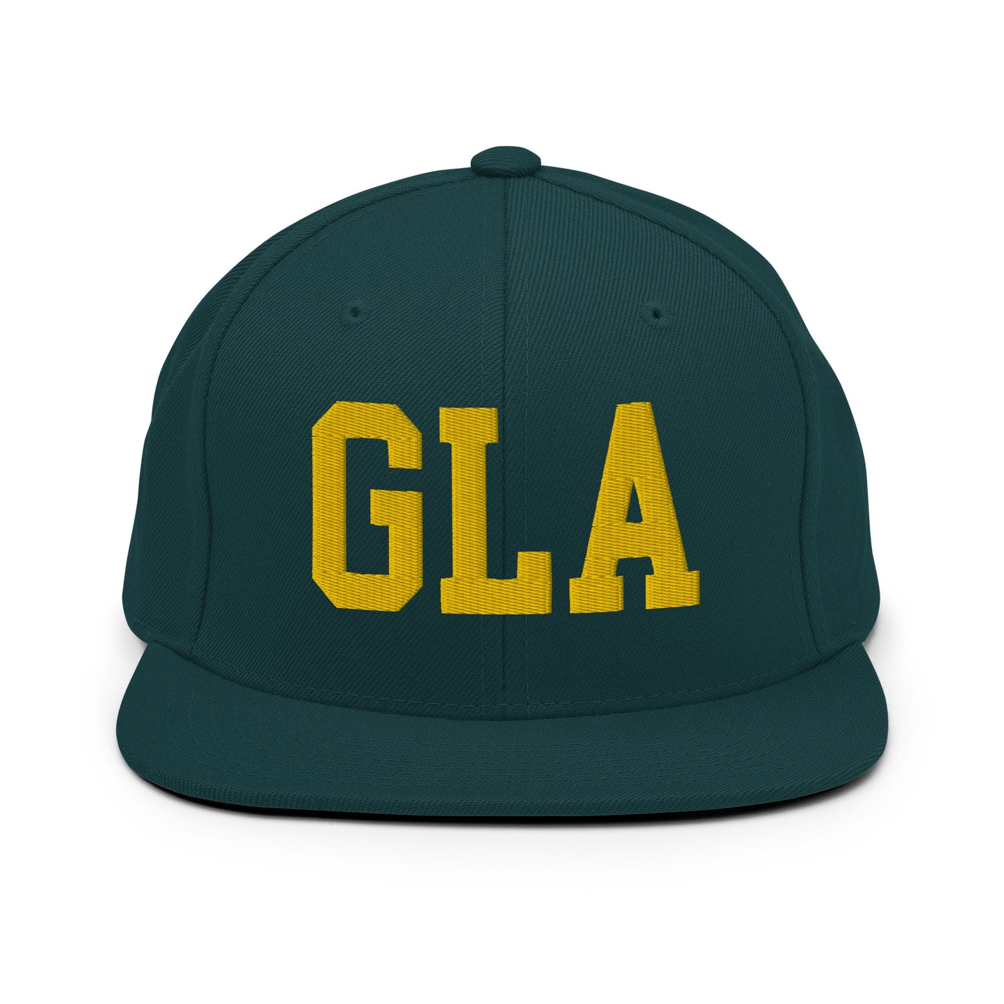 College-Style Classic Snapback Hat • Gold • GLA Glasgow • YHM Designs - Image 14